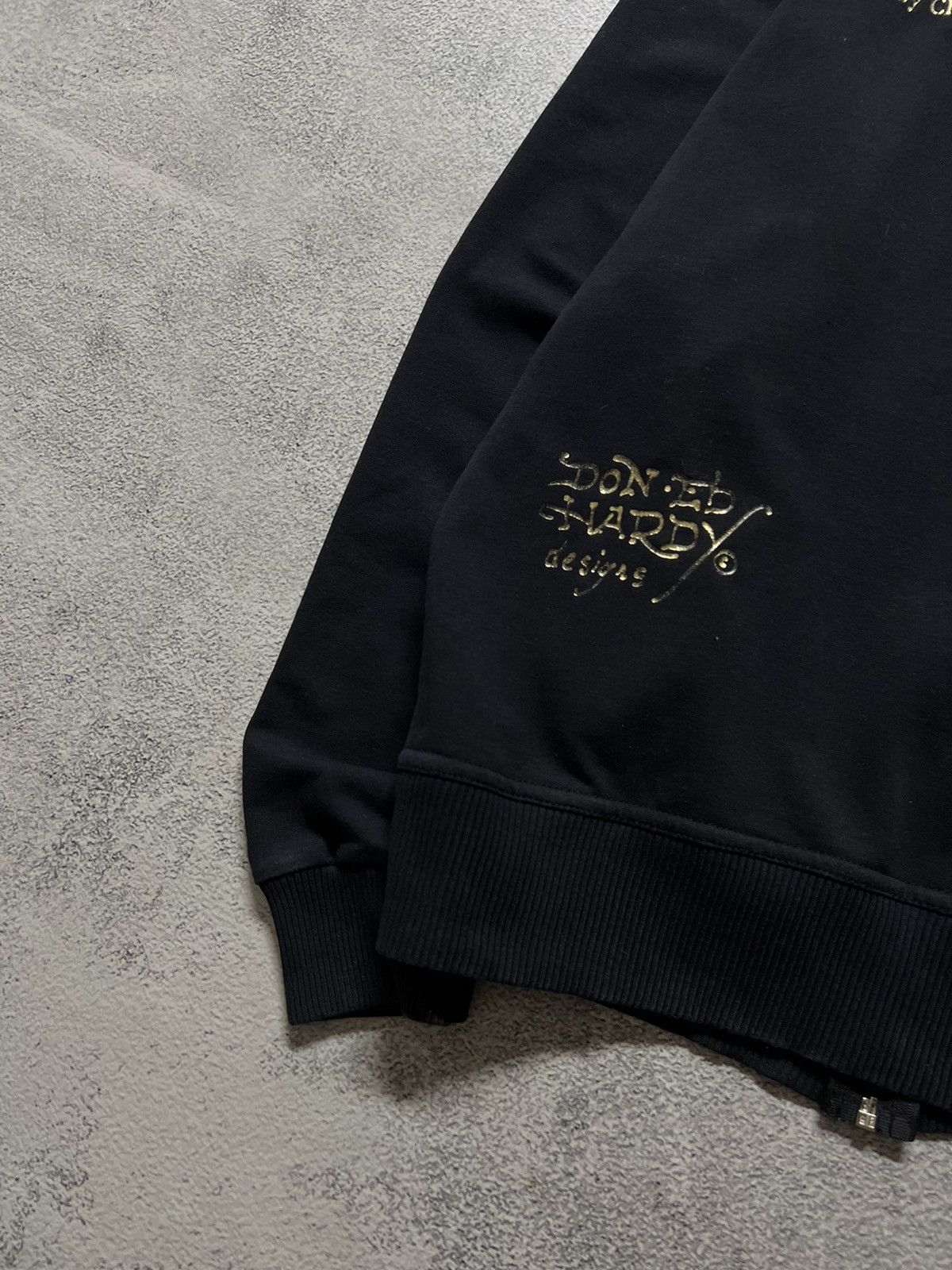 Christian Audigier × Ed Hardy × Vintage Vintage Y2k 🦅☠️ Ed Hardy Eagle Skull Big Logo Hoodie 90’s Size L / US 10 / IT 46 - 9 Thumbnail