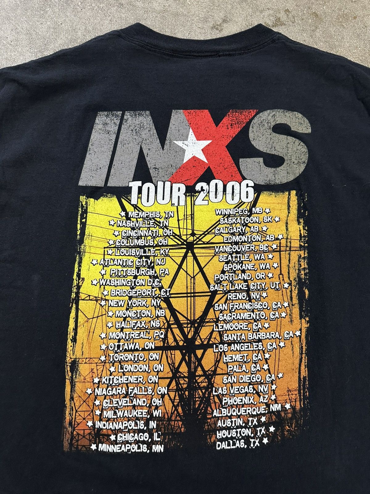 Band Tees Crazy Y2K INXS 2006 Tour Concert Merch Band T-Shirt Size US XXL / EU 58 / 5 - 6 Thumbnail