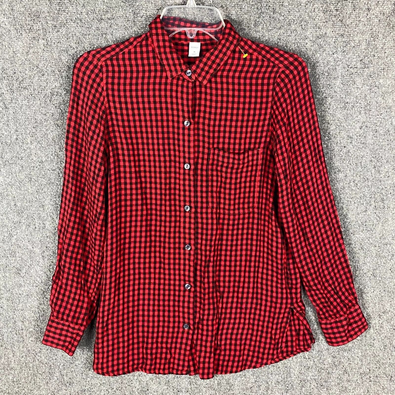 Old Navy Old Navy Button Up Top Women's Long Sleeve Red Black M Size M / US 6-8 / IT 42-44 - 1 Thumbnail