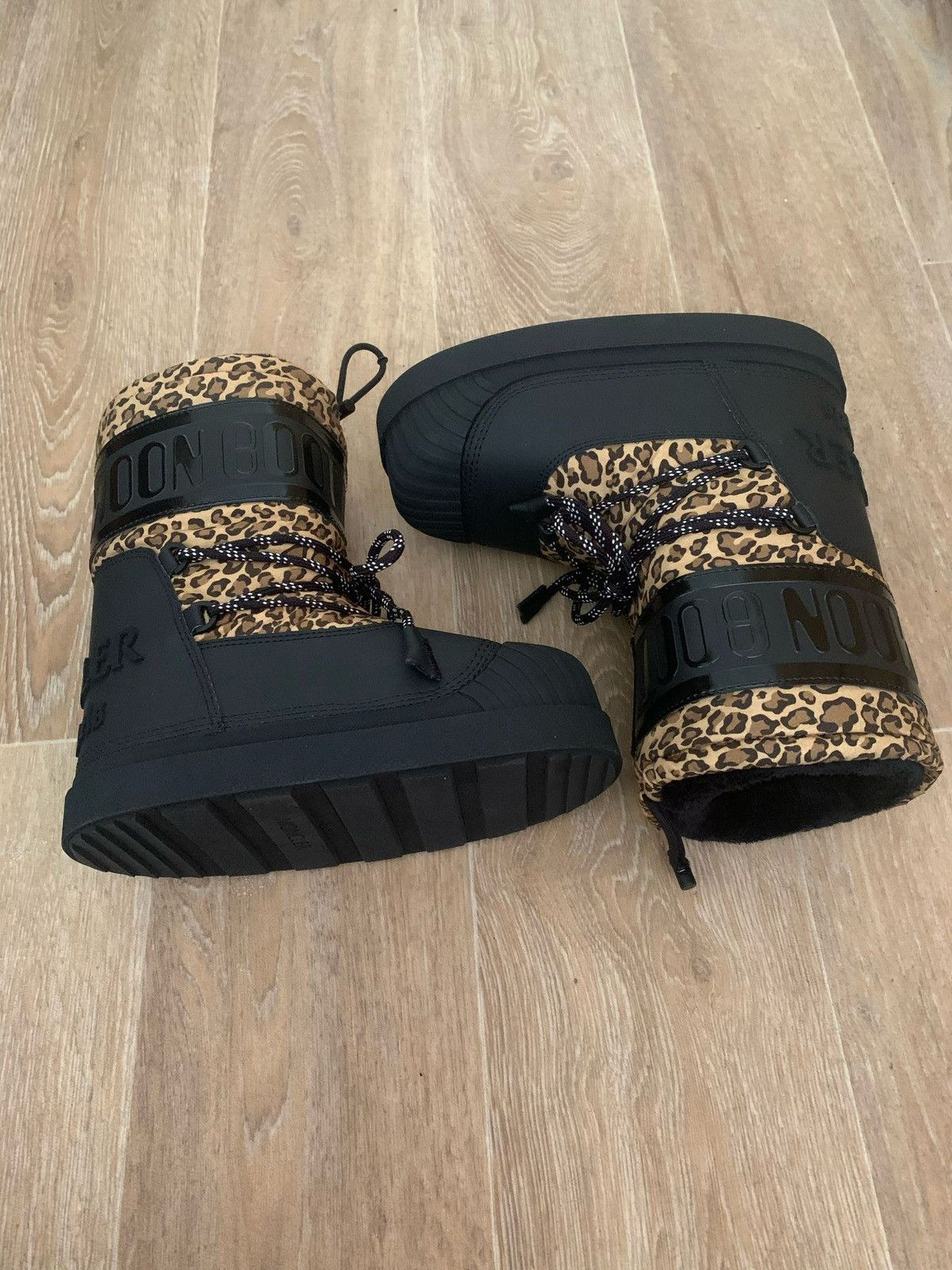 Moncler x Palm Angels x MoonBoots Leopard Fur Boots Sz.35/36
