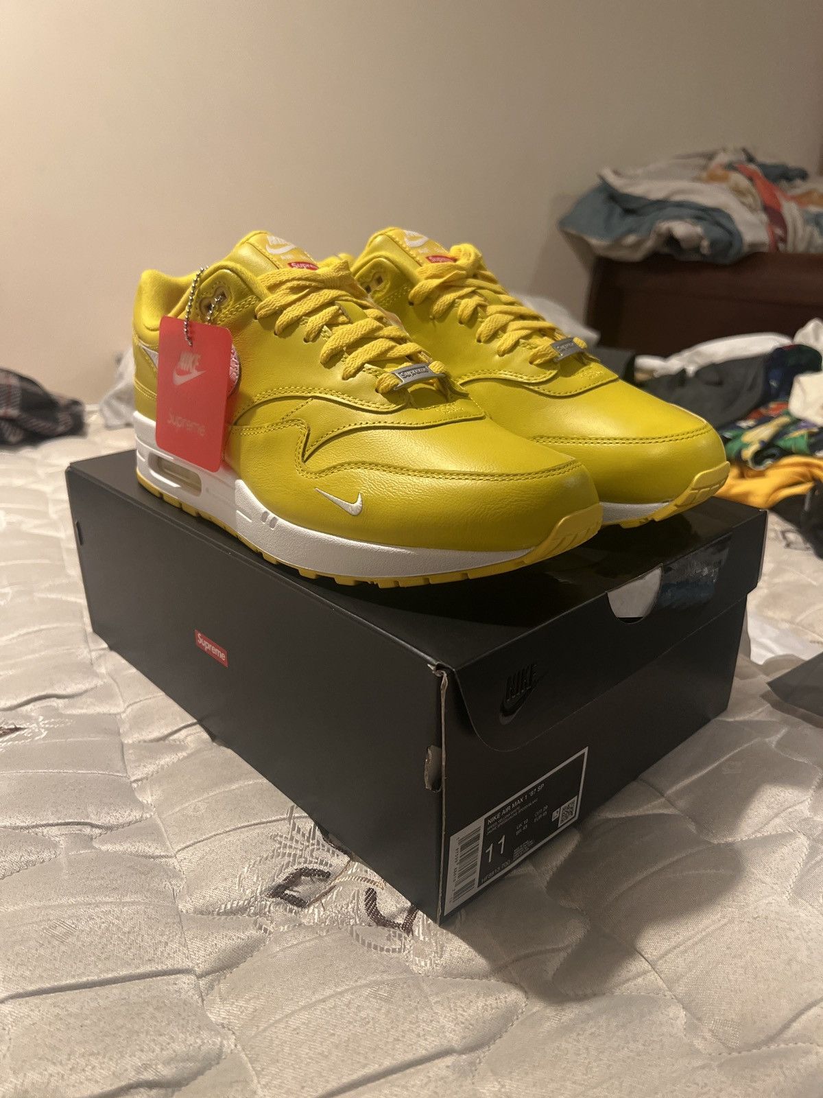 Nike × Supreme DS NIKE AIR MAX 1 SUPREME 2025 COLLAB/ YELLOW Size US 11 / EU 44 - 1 Thumbnail