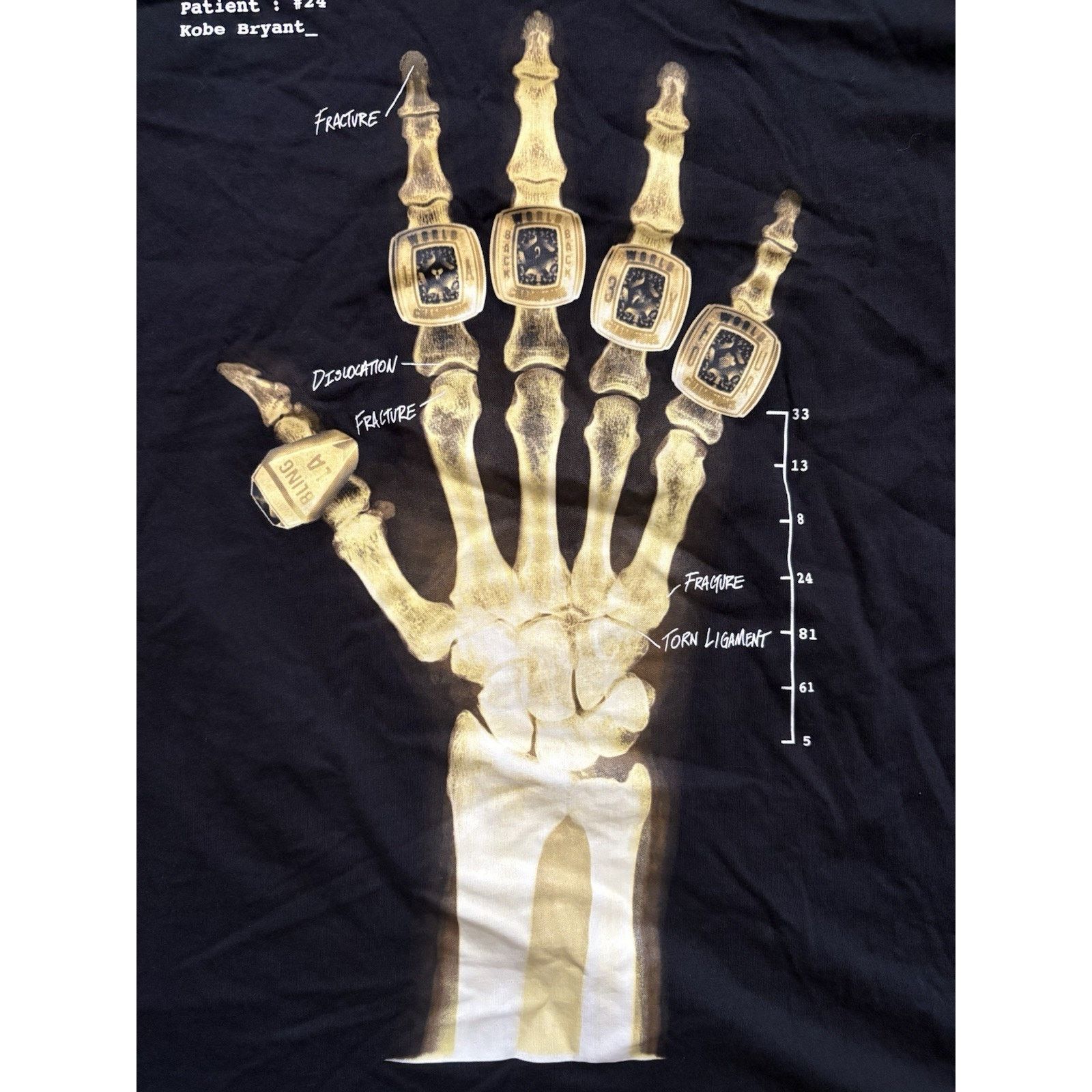 Nike Nike Kobe M90 X-Ray Broken Not Beat T-Shirt Tee Black SZ M Size US M / EU 48-50 / 2 - 2 Thumbnail