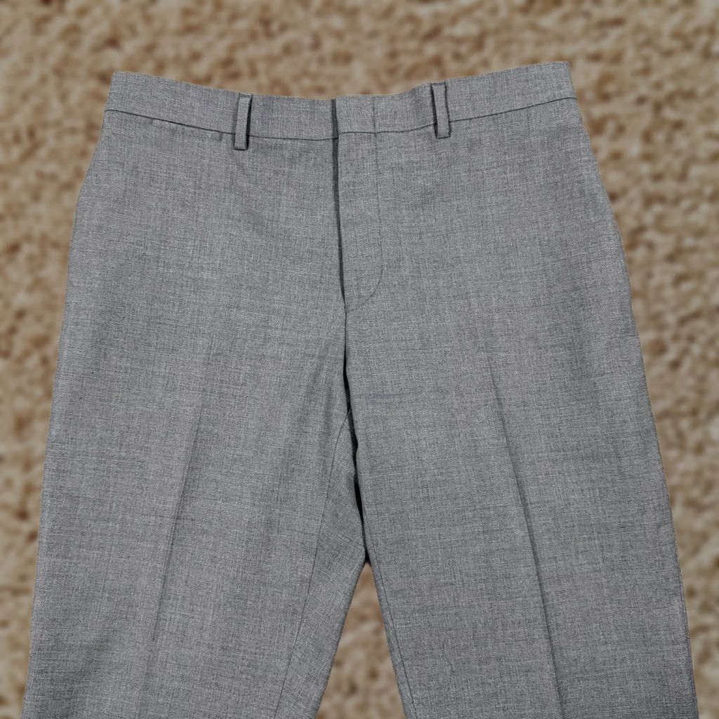 Ralph Lauren Lauren Ralph Lauren Slim Fit Trouser Pants Men's 32Wx30L Gray Wool Flat Front Button Zipper Pockets Slim Fit 80s 90s Cities USA Modern Mens Size US 32 / EU 48 - 1 Thumbnail