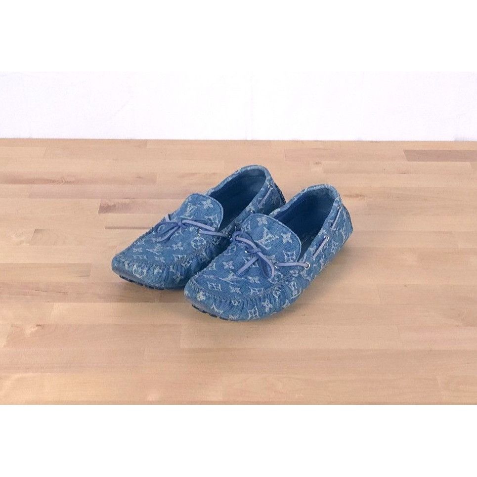 Louis Vuitton Louis Vuitton Blue Denim Monogram Men's Arizona Moccasins US Size US 10.5 / EU 43-44 - 2 Thumbnail