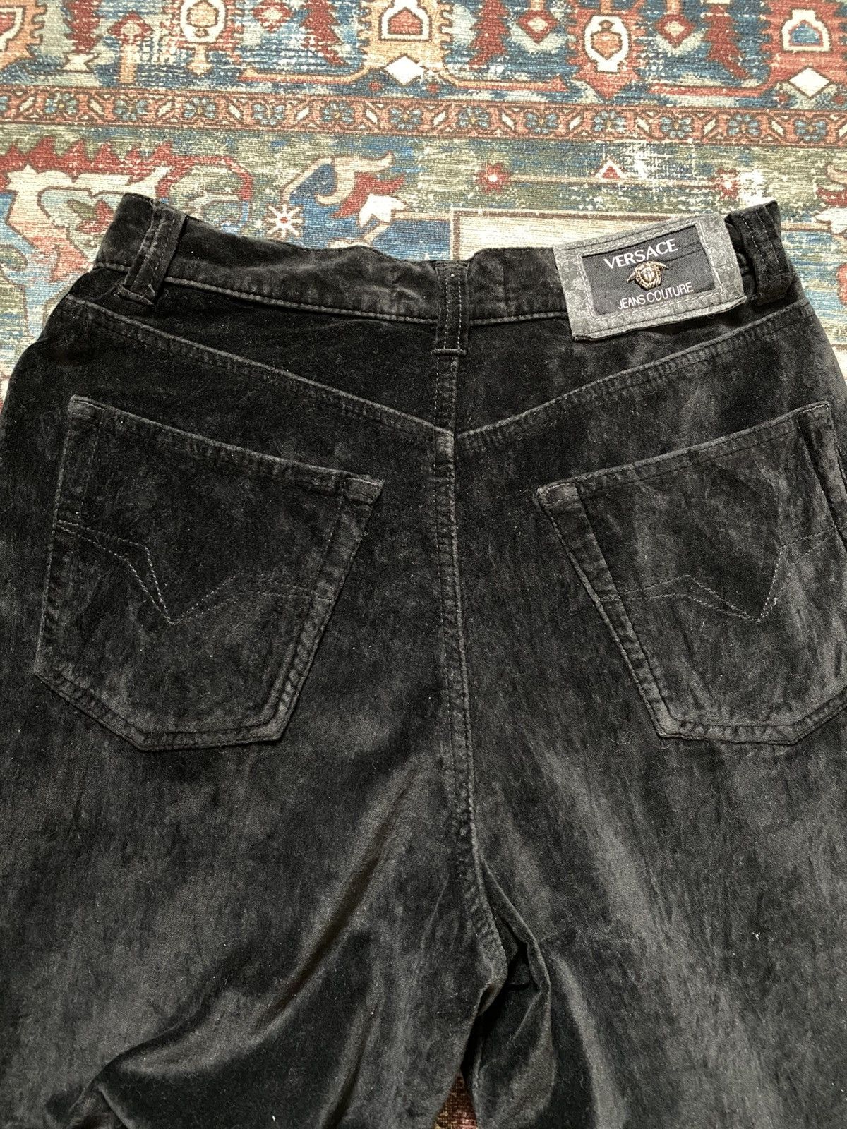 Versace Jeans Couture Vintage Versace Jeans Couture Velvet Pants Size US 29 - 6 Thumbnail