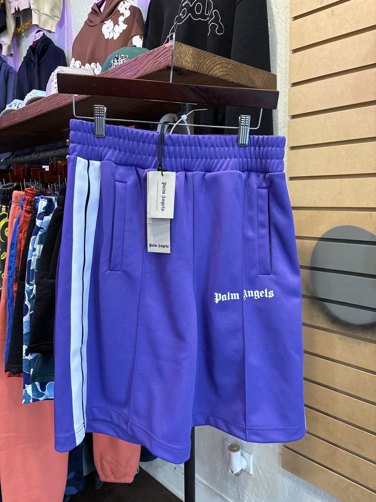 Palm angels purple shorts store