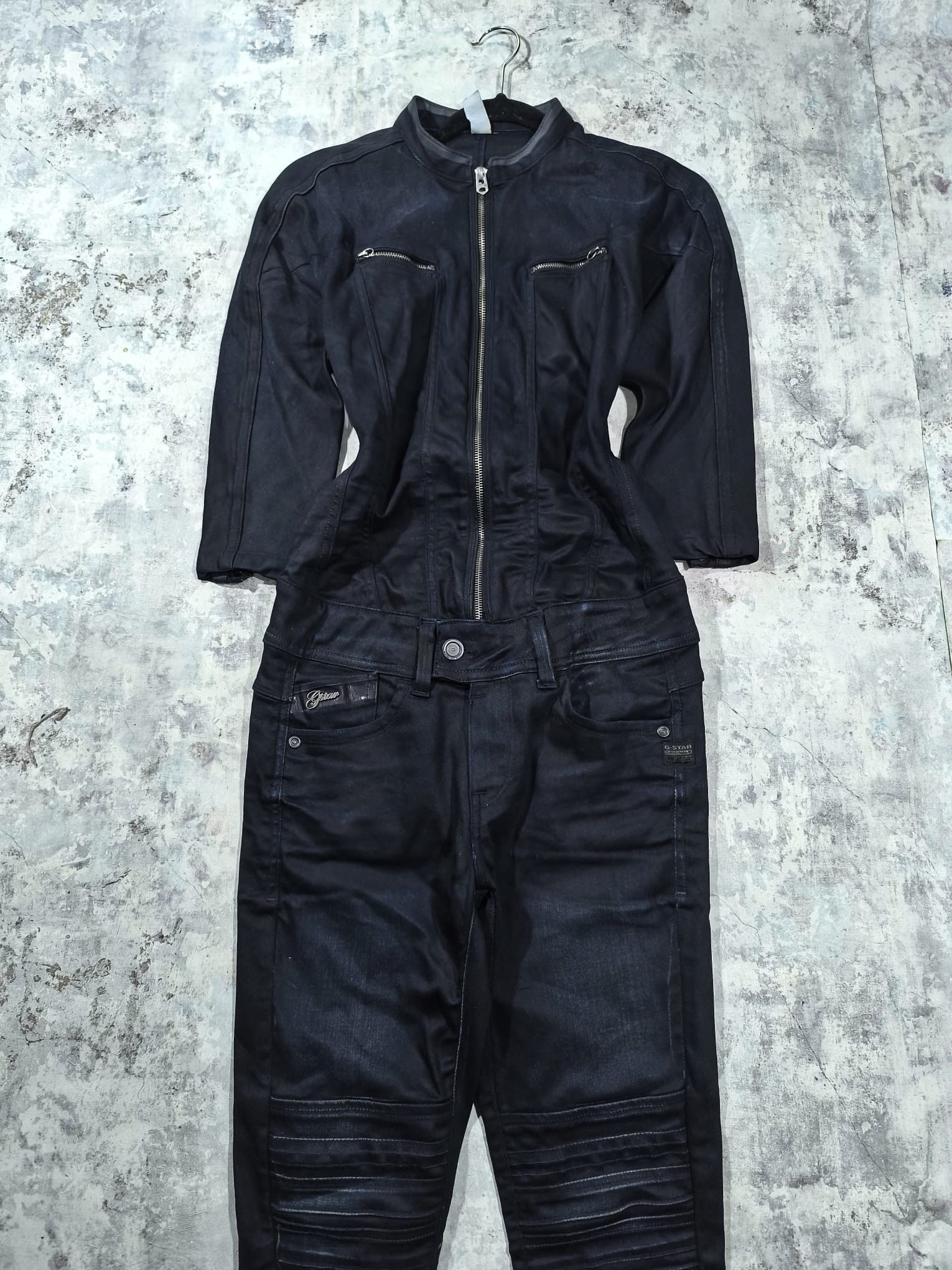 G-Star Gstar Pilot Denim JumpSuit Moto Girl Racer Avantgarde Size 30" / US 8 / IT 44 - 1 Thumbnail