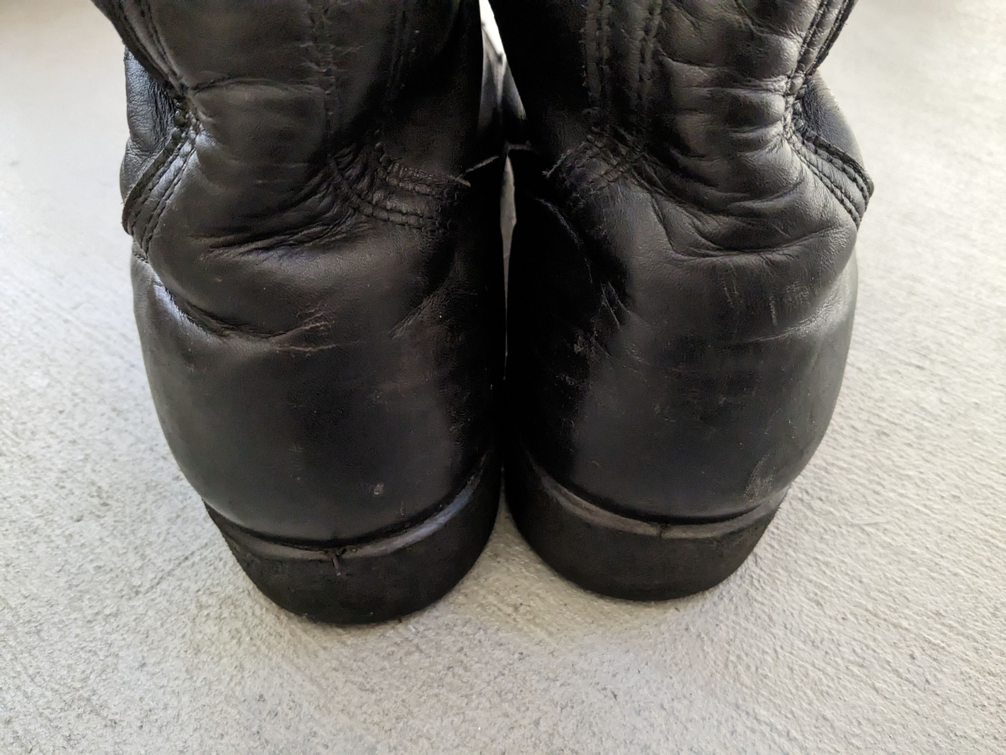 Vintage Vintage Combat Boots Black 12 Leather Biker Chunky Rubber Size US 12 / EU 45 - 10 Thumbnail