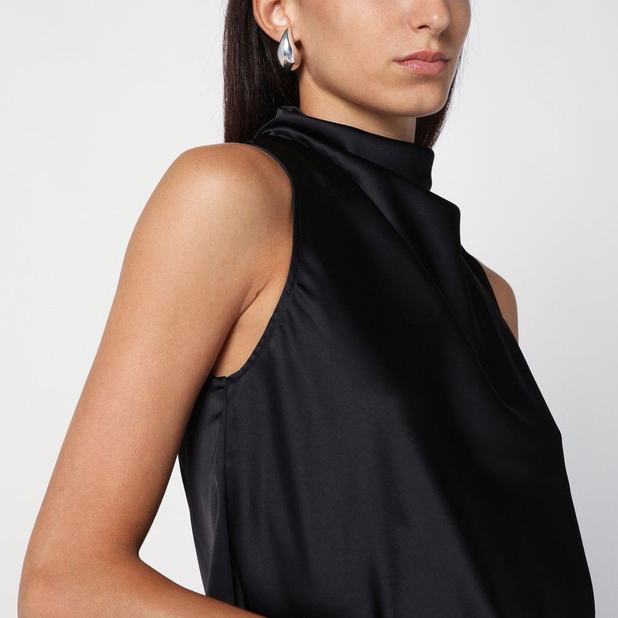 THE ANDAMANE o1d2blof1024 Sleeveless Bodysuit In Black Size M / US 6-8 / IT 42-44 - 4 Thumbnail