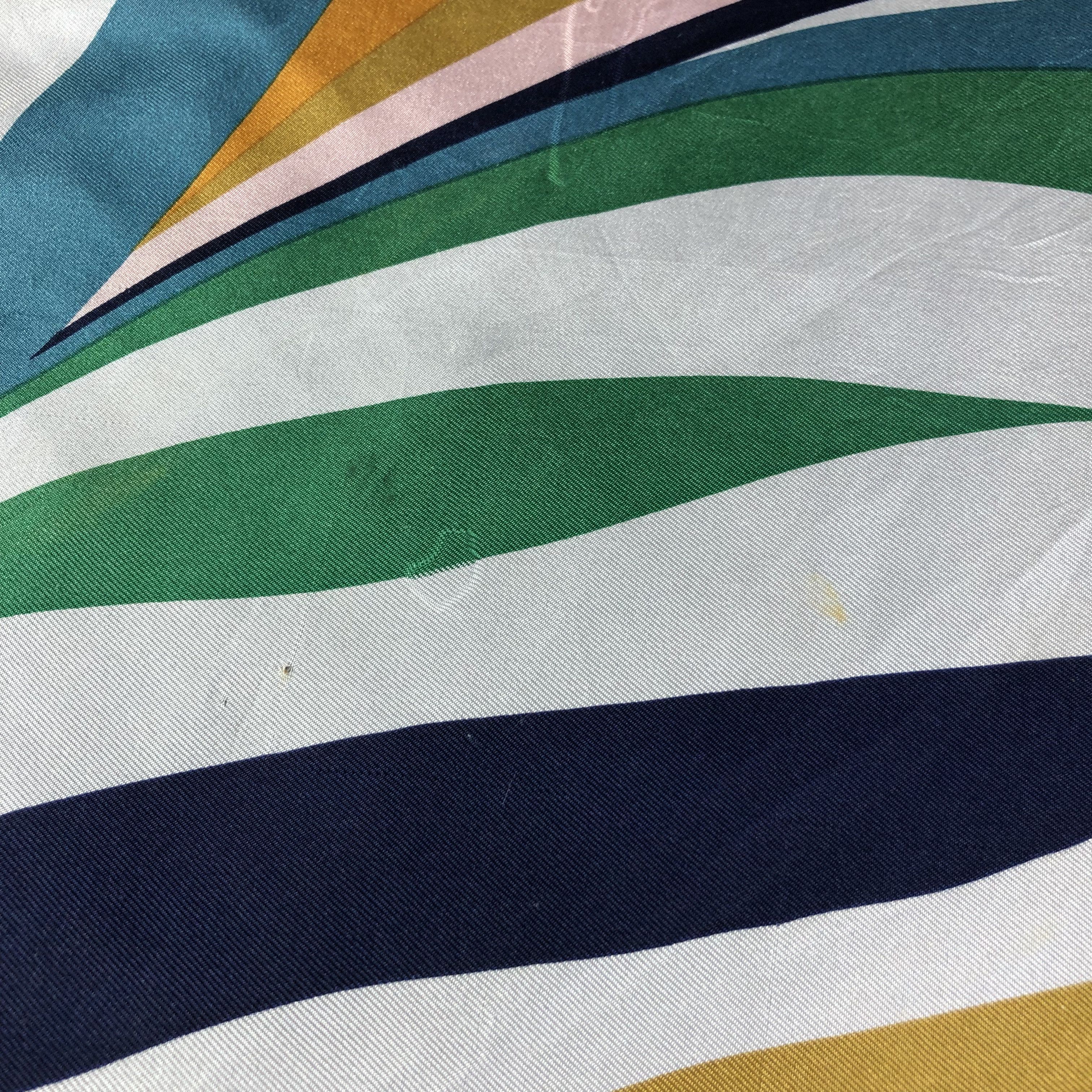 Vintage Abstract Design Silk Scarf M478 Size ONE SIZE - 8 Thumbnail