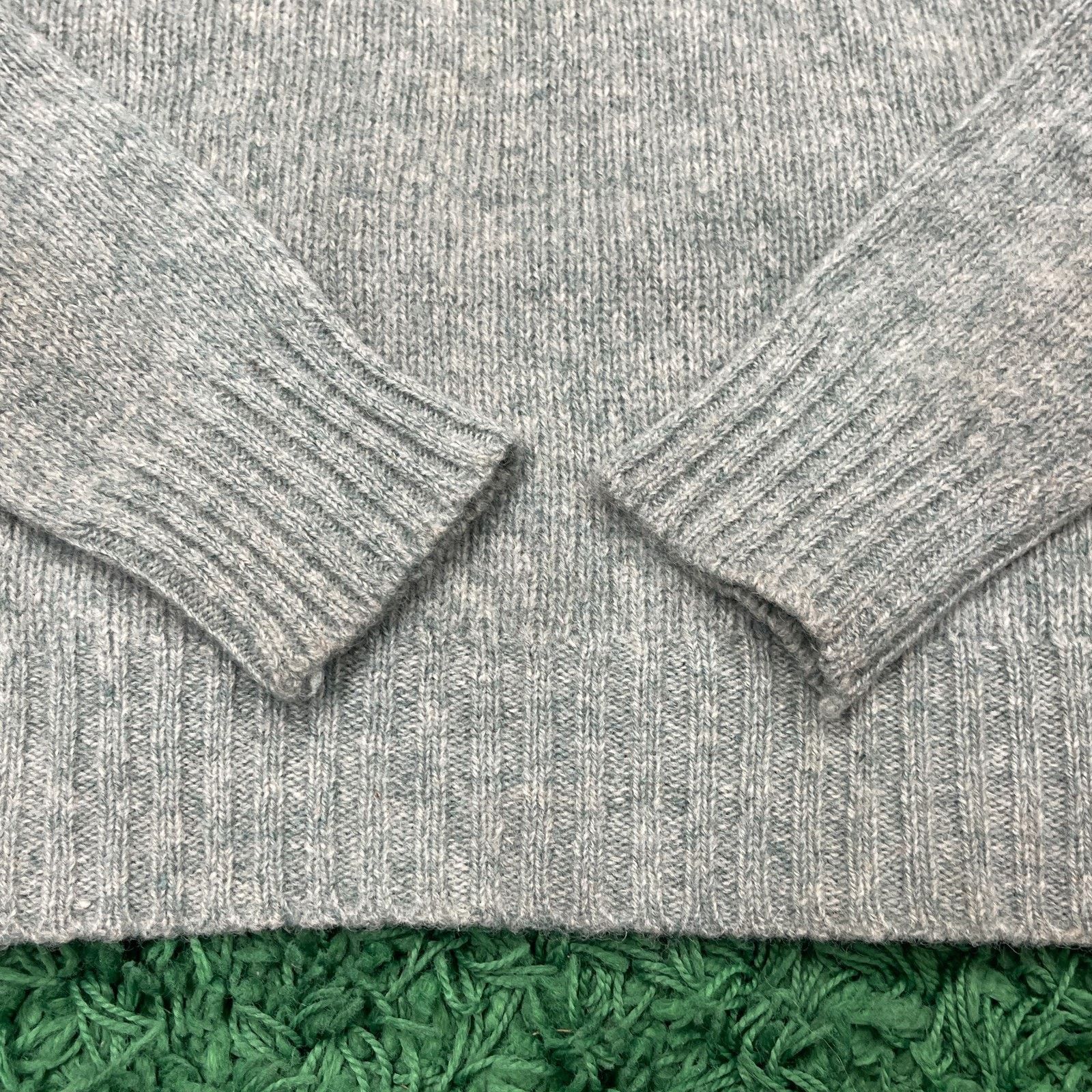 Vintage Vintage Greenfields Shetland 100% Wool V Neck Knit Sweater Size L / US 10 / IT 46 - 3 Thumbnail