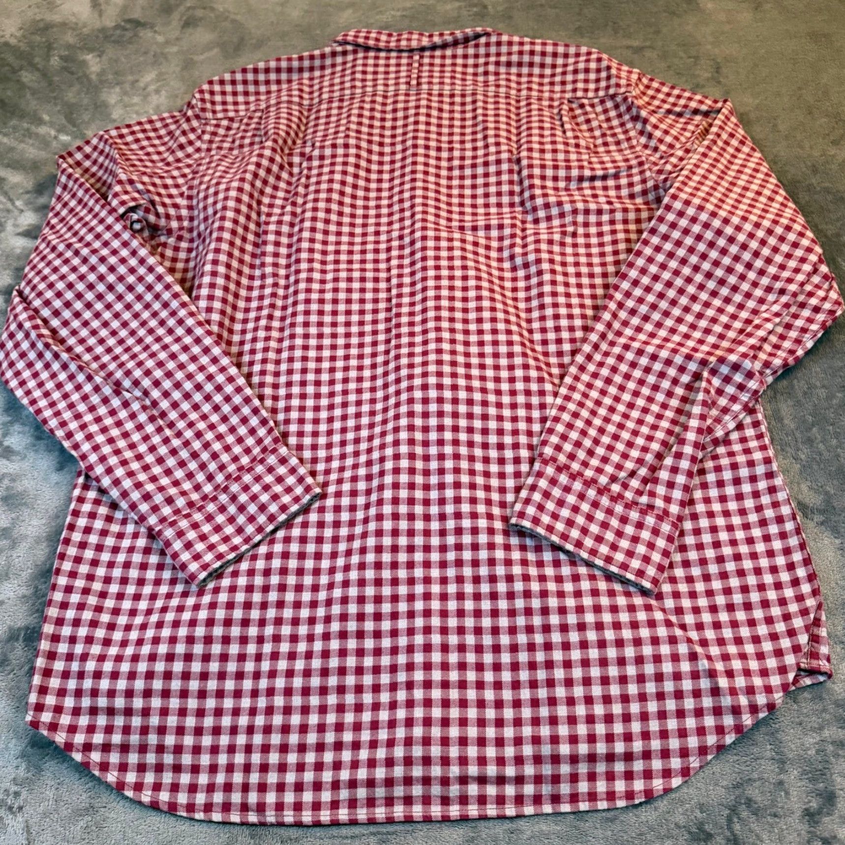 Banana Republic Banana Republic Luxe Flannel Button-Up Mens XL Red Gingham Slim Fit Shirt Size US XL / EU 56 / 4 - 5 Thumbnail