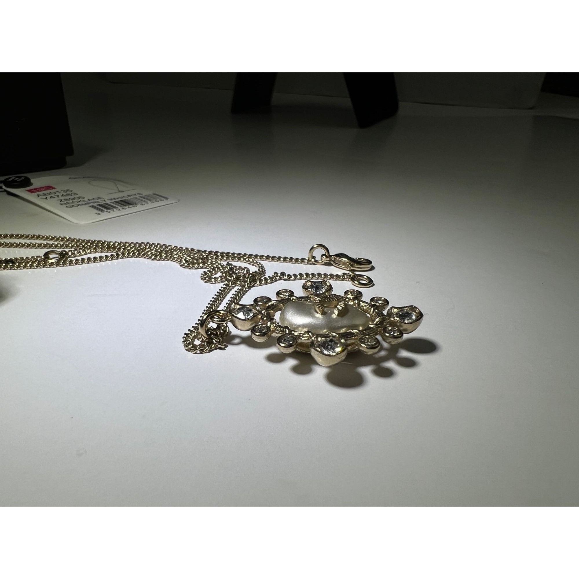 Chanel Chanel Crystal CC Necklace Gold Pearly Fashion Jewelry Size ONE SIZE - 7 Thumbnail