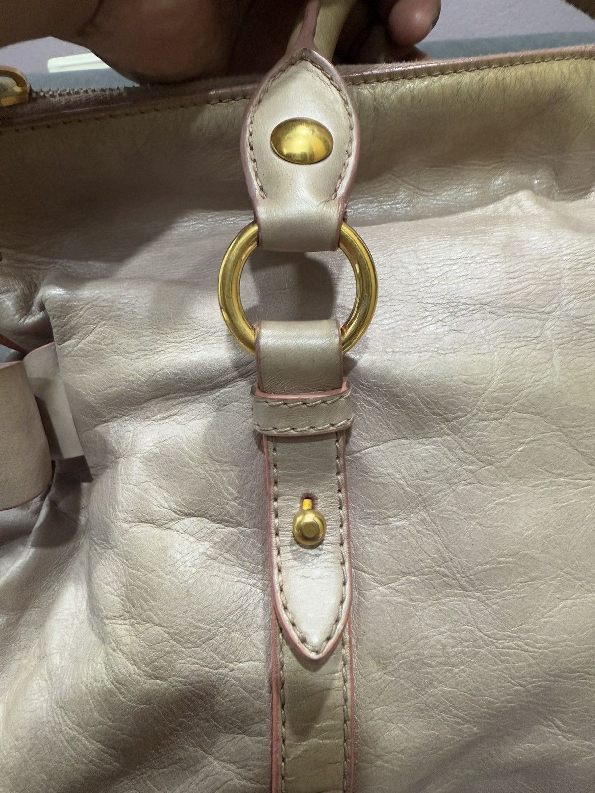 Genuine Leather × Miu Miu MIU MIU VITELLO LUXURY BOW BAG LEATHER DISTRESS ABSTRACT Size ONE SIZE - 11 Thumbnail