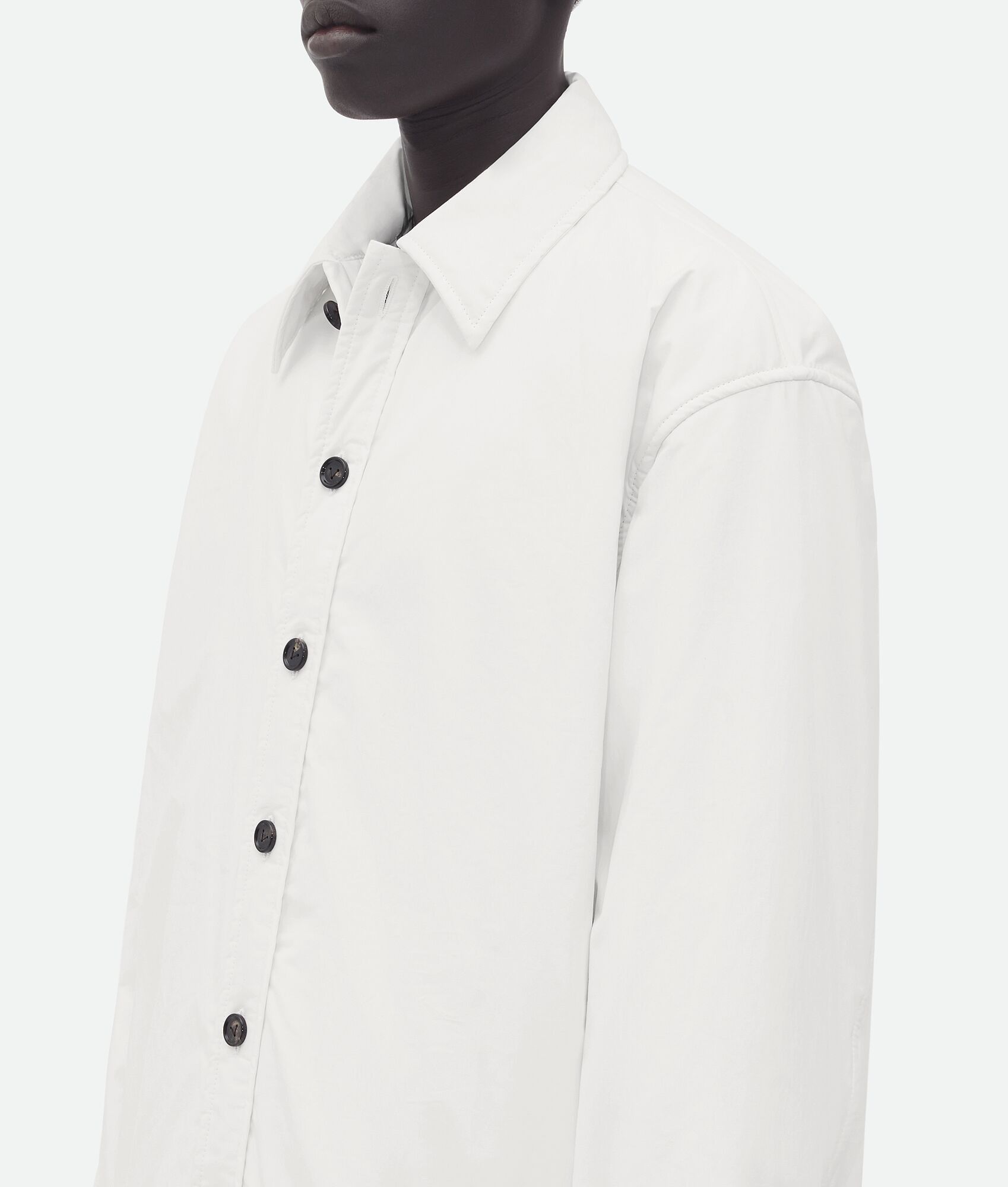 Bottega Veneta o1bcso1str0226 Frosted Poplin Padded Jacket in White Size US L / EU 52-54 / 3 - 4 Thumbnail