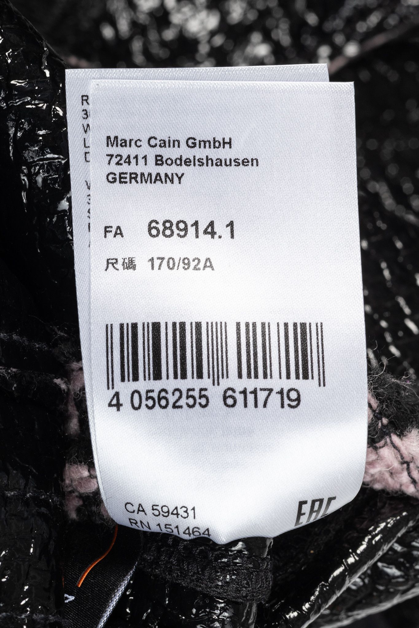 Other Marc Cain Reversible Houndstooth Tweed & Faux-Leather Jacket Size L / US 10 / IT 46 - 17 Thumbnail