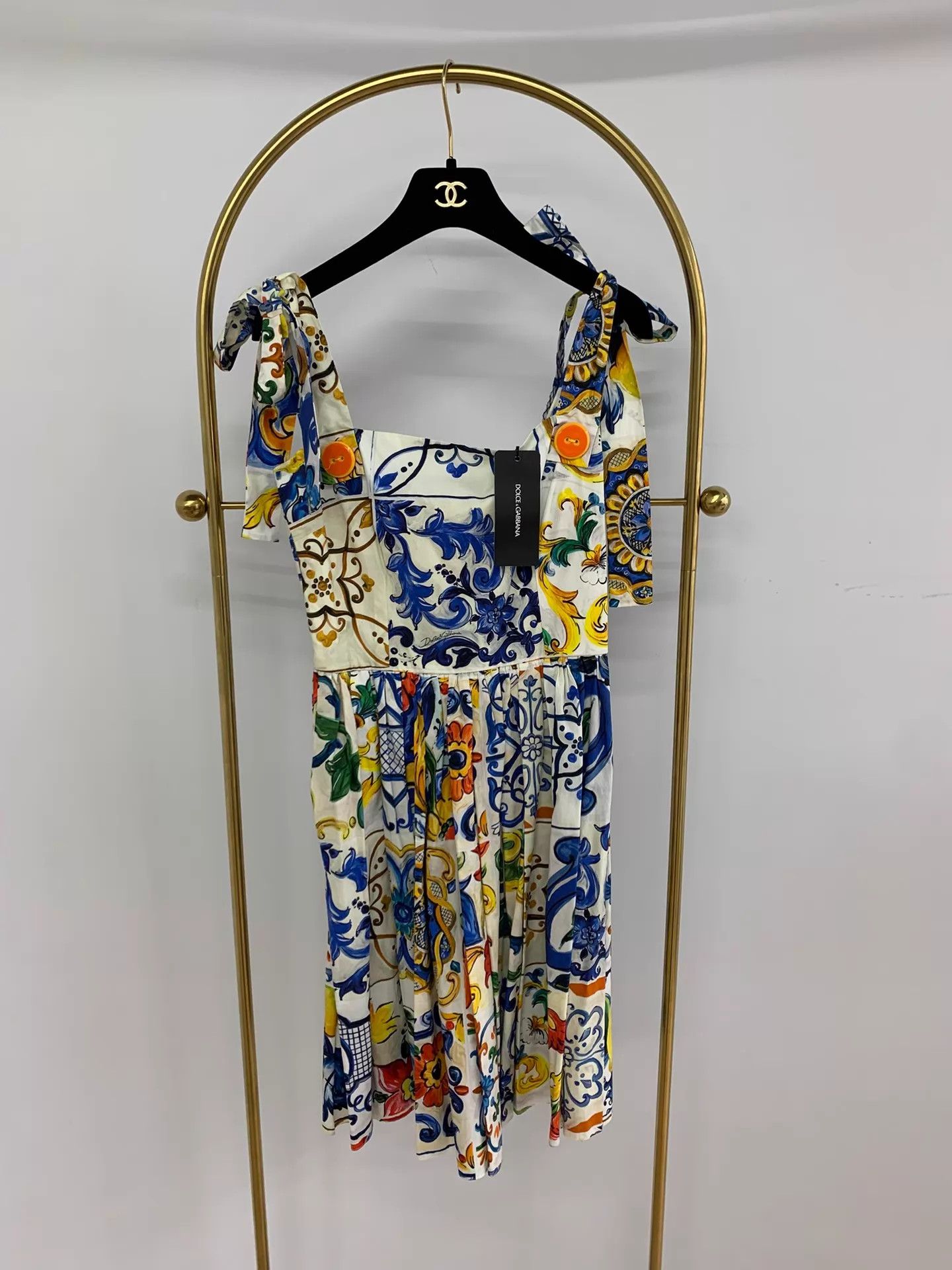 Dolce & Gabbana Dolce&Gabbana women's color print cami dress size 42 new Size XS / US 0-2 / IT 36-38 - 1 Thumbnail