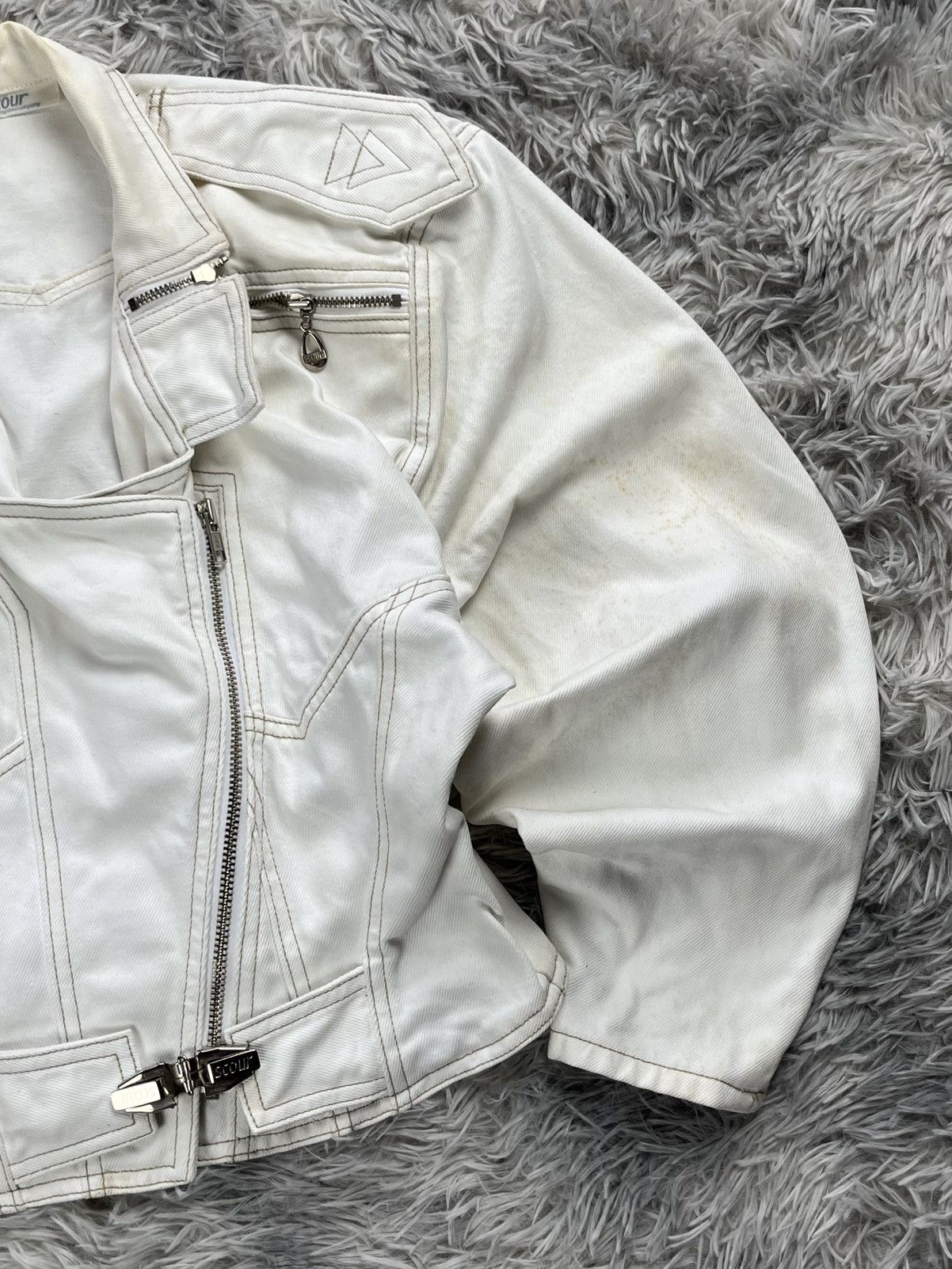 Japanese Brand Vintage Scour Crop Denim Jacket Size M / US 6-8 / IT 42-44 - 6 Thumbnail