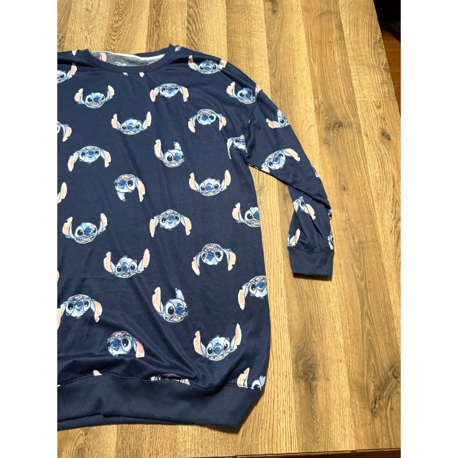 Disney Disney Shirt Womens Large Blue White Pink Long Sleeve Stitch Print Shirt Size L / US 10 / IT 46 - 4 Thumbnail
