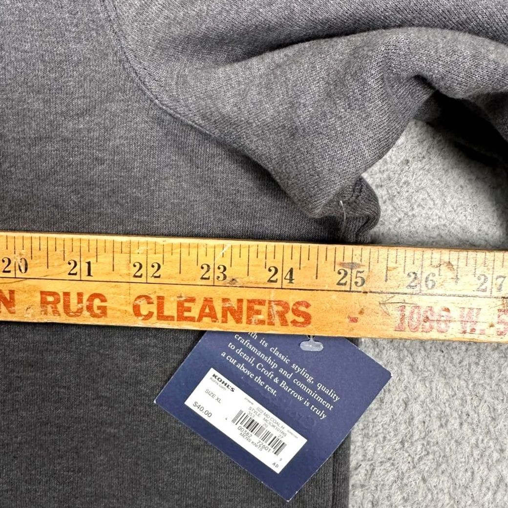 Croft & Barrow Croft & Barrow Pullover Polo Sweatshirt Adult XL Gray Quarter Zip Mens New Size US XL / EU 56 / 4 - 7 Thumbnail