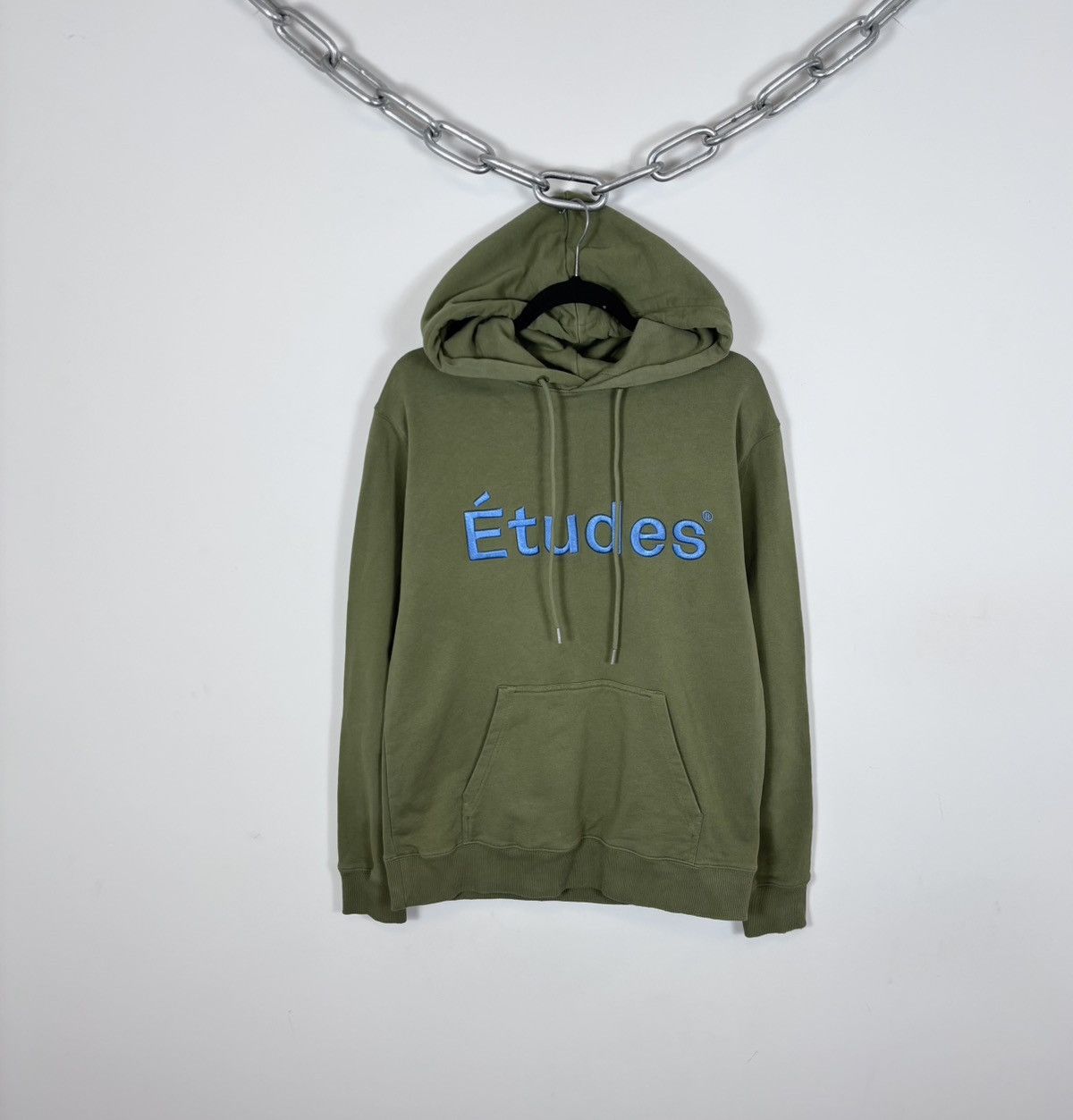 Etudes Etudes Studio Klein Big Embroidered Logo Olive Green Hoodie Size US M / EU 48-50 / 2 - 1 Thumbnail