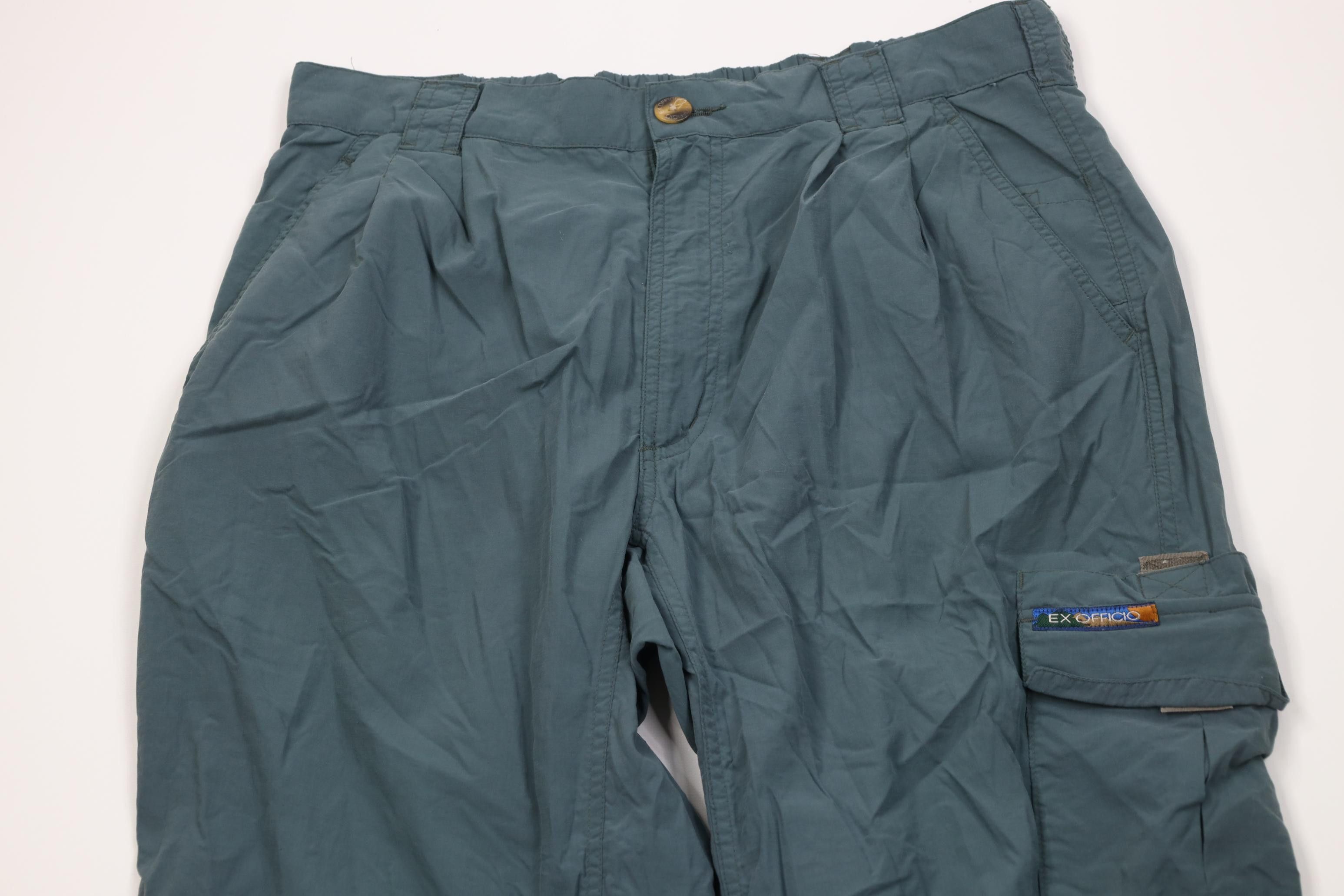 ExOfficio Vintage 90s Y2K ExOfficio Hiking Trekking Pants Teal Green Size US 34 / EU 50 - 2 Thumbnail