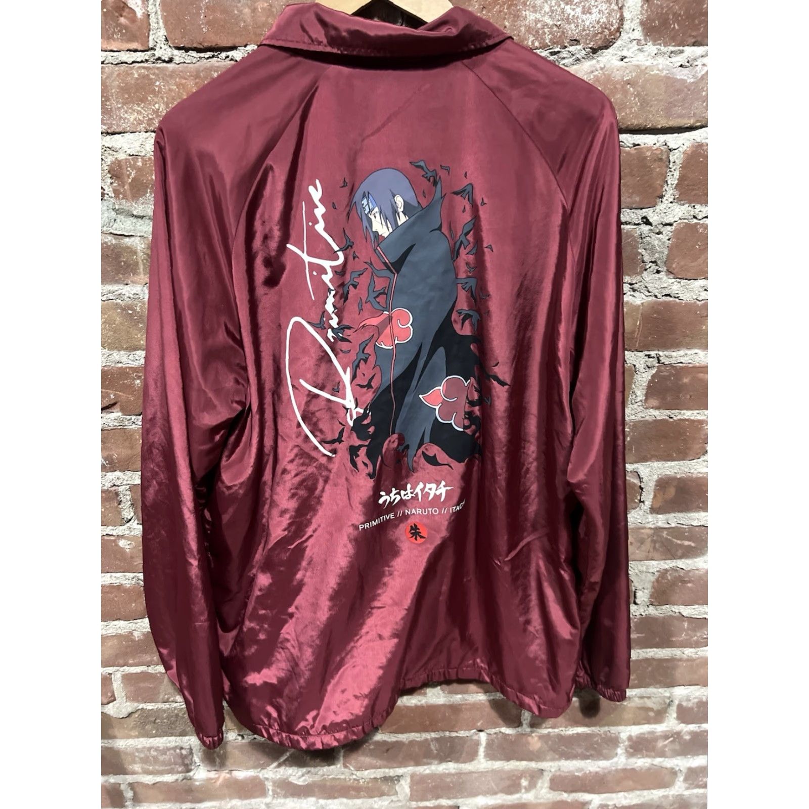 Primitive VINTAGE Naruto Shippuden Jacket Windbreaker Burgundy Primitive Skateboarding Mens Large Size US L / EU 52-54 / 3 - 2 Thumbnail