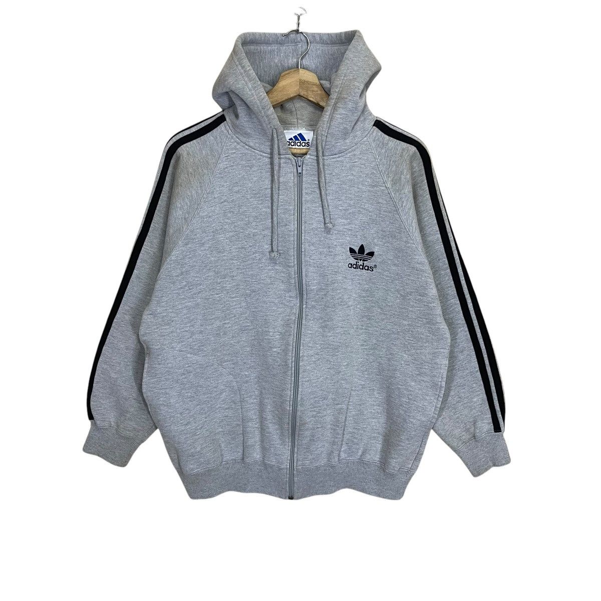 Vintage 90s Adidas Small Logo Zipper Hoodie