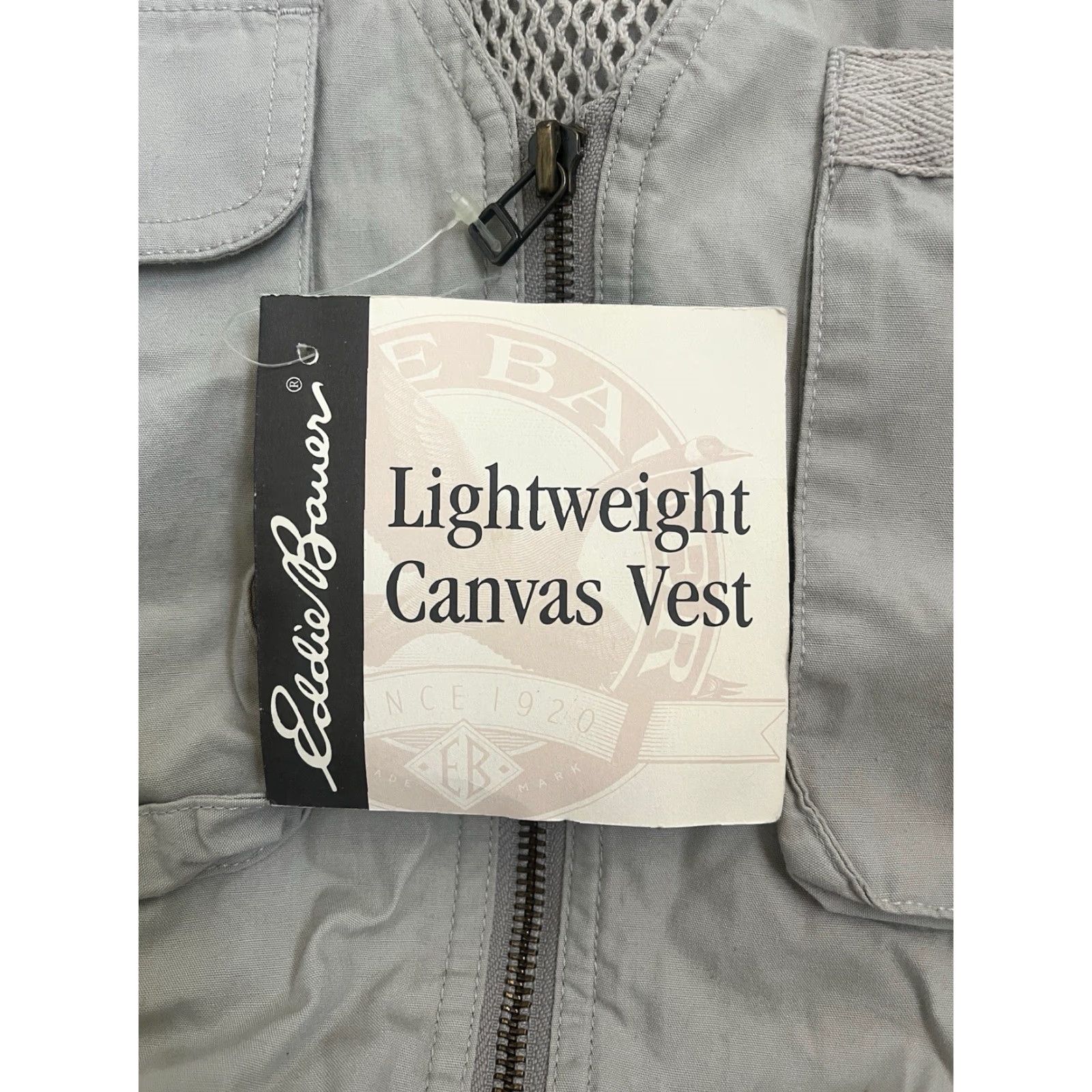 Eddie Bauer VINTAGE Eddie Bauer Vest Mens S Beige Cotton 90s Deadstock NWT Lightweight Canvas 100% Cotton Teflon 30.5" Long 22.5" Across Size US S / EU 44-46 / 1 - 3 Thumbnail