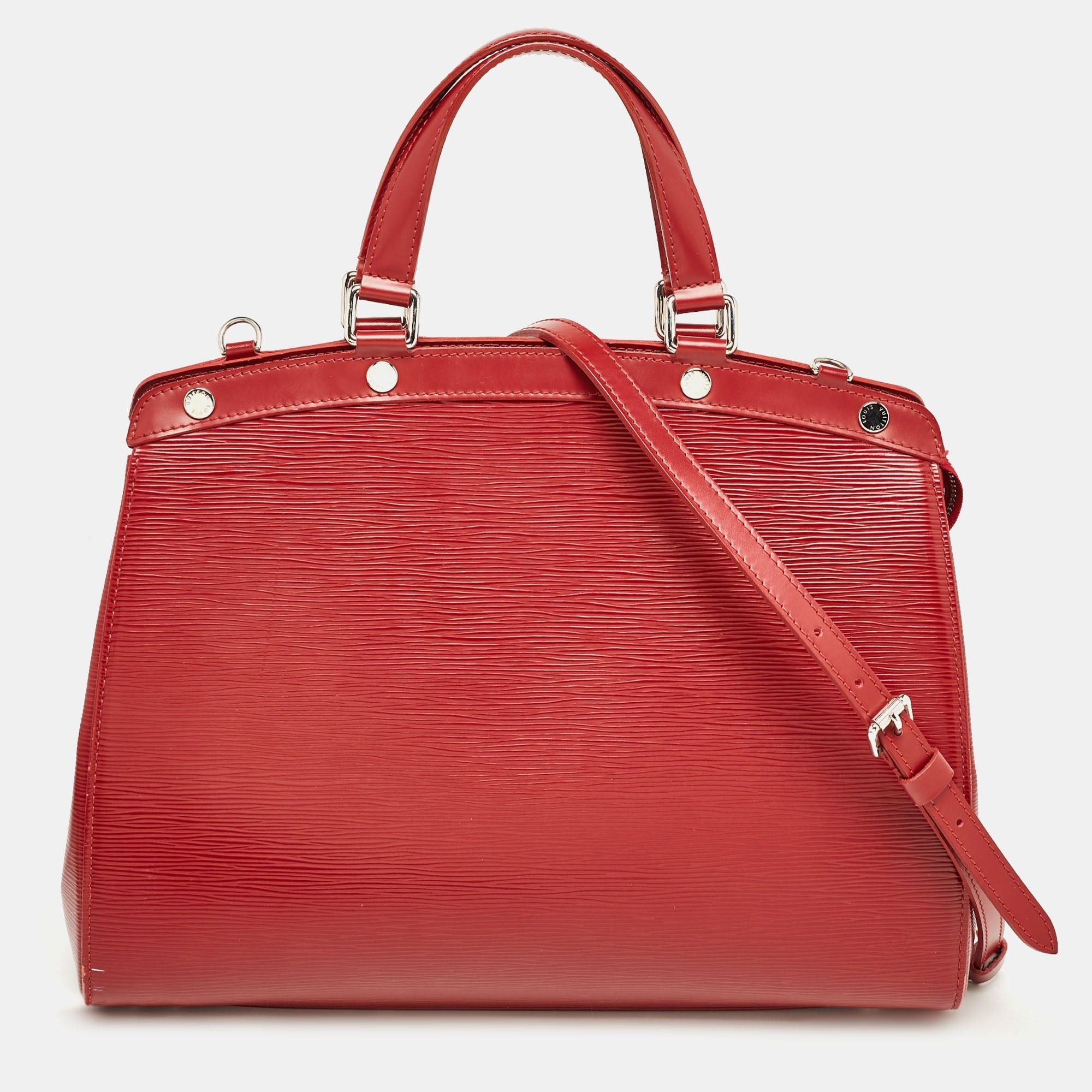 image of Louis Vuitton Rubis Epi Leather Brea Gm Bag in Red, Women's