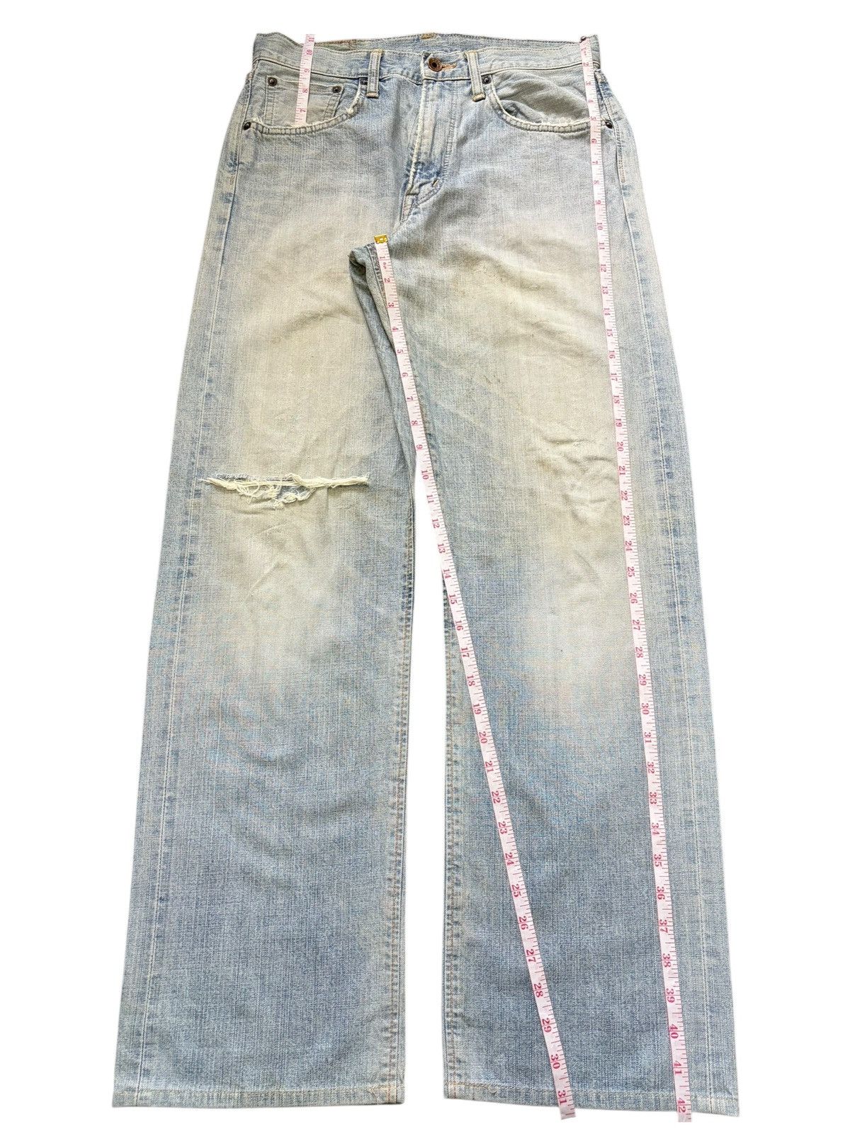 Edwin Vintage Edwin 505Z Selvedge Distressed Loose Jeans Size US 30 / EU 46 - 7 Thumbnail