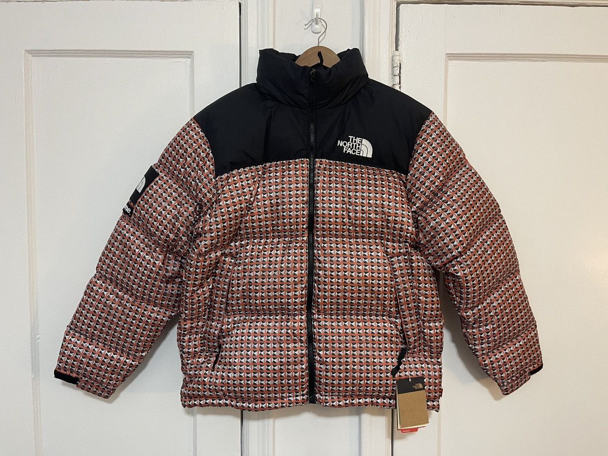 Pre-owned Supreme X The North Face Supreme Tnf Studded Nuptse In Red