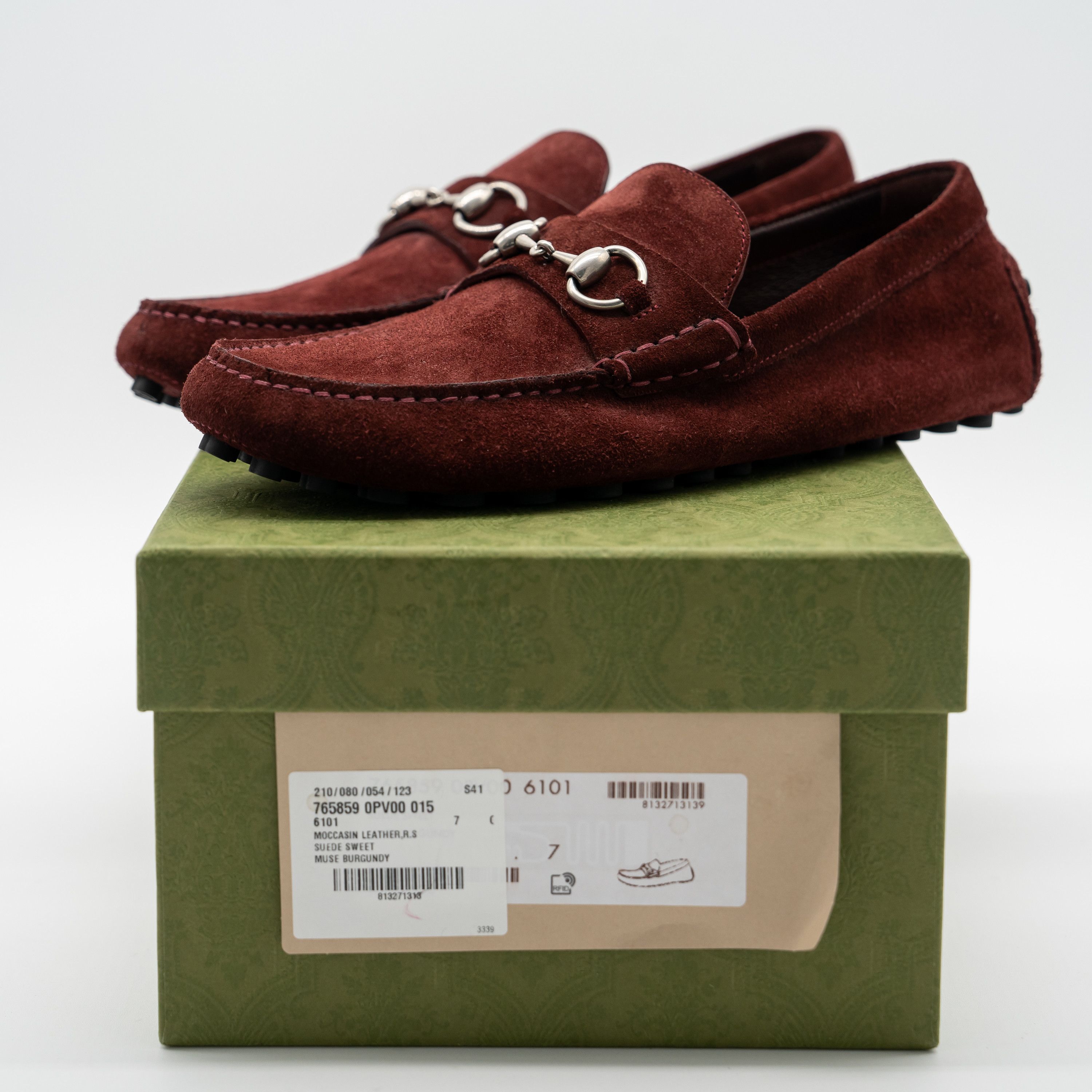 Gucci 7G 7.5 US Gucci Burgundy Red Suede Loafers Driver Horsebit Size US 7.5 / EU 40-41 - 11 Thumbnail