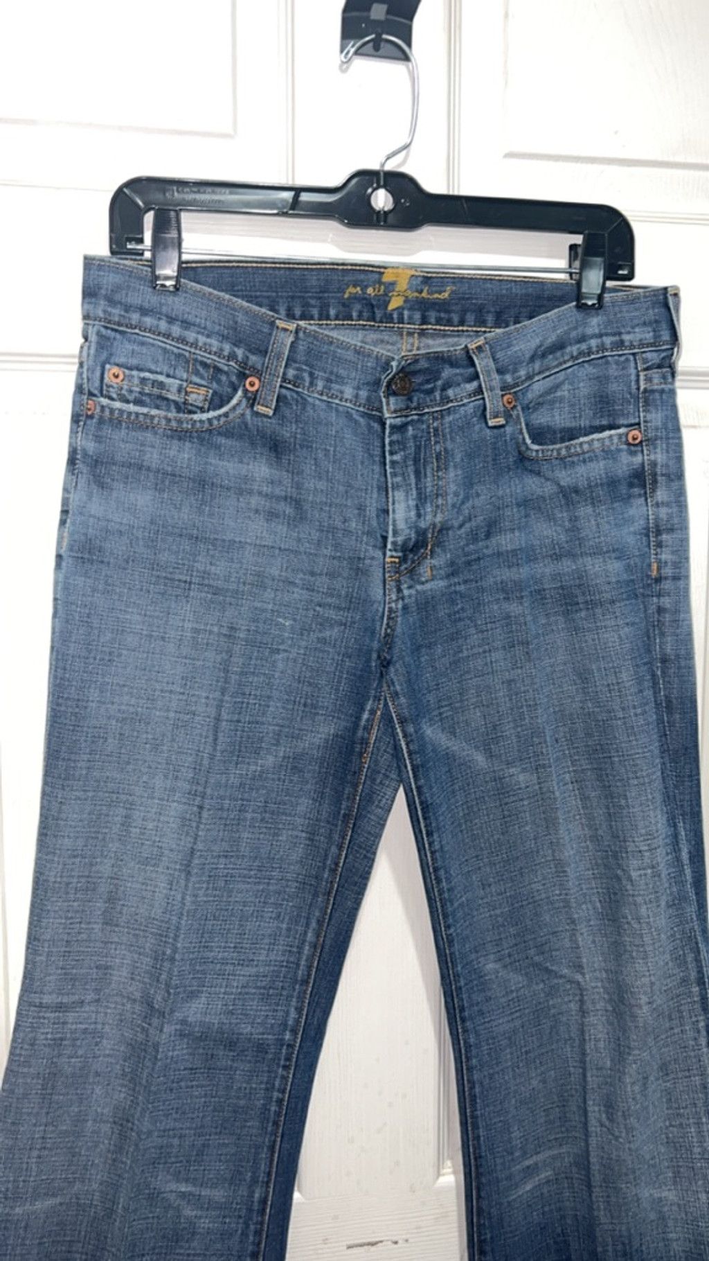 7 For All Mankind 7 for all mankind dojo flared jeans 30 Size 30" / US 8 / IT 44 - 3 Thumbnail