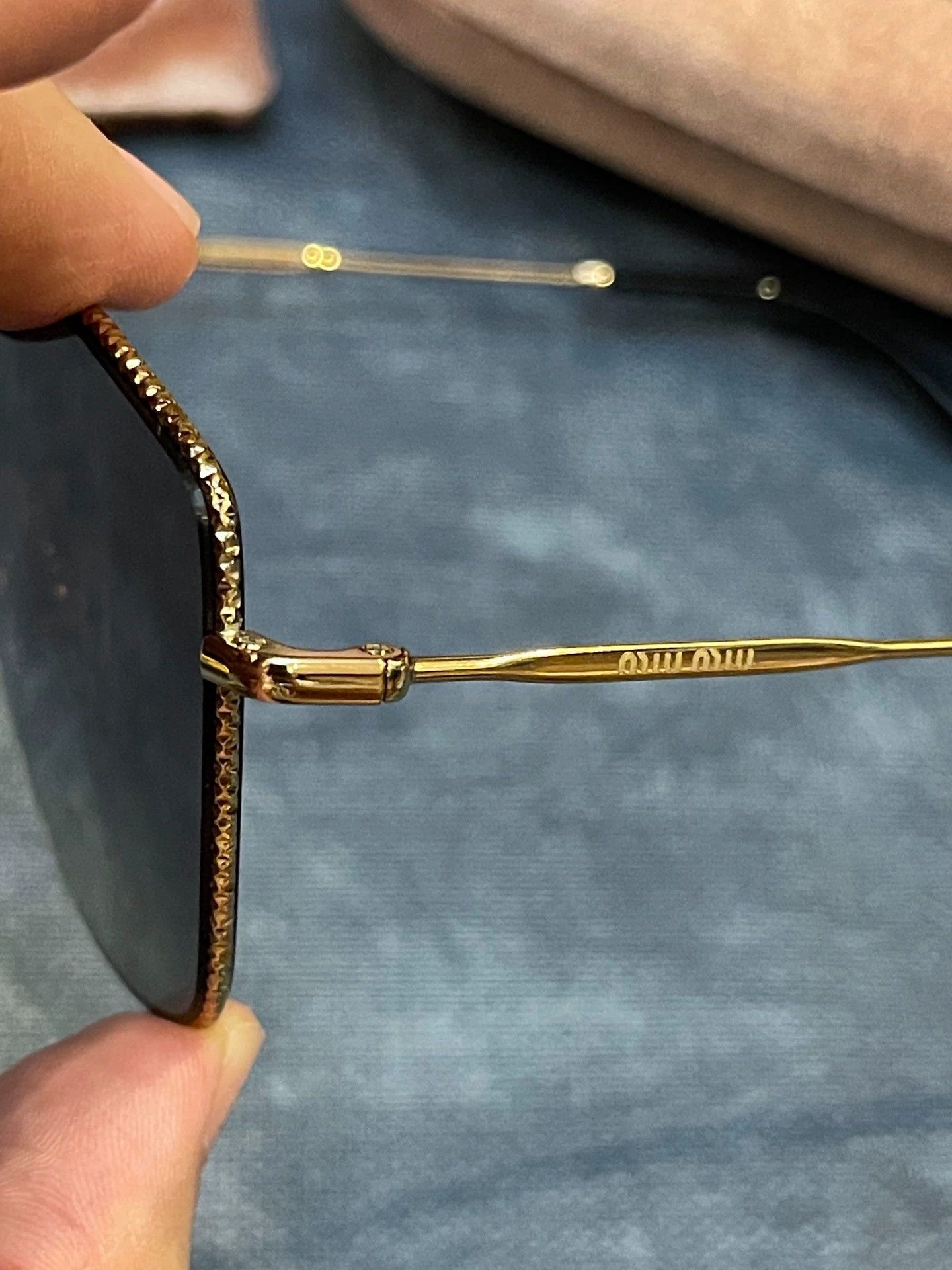 Miu Miu MIU MIU Cat-Eye Gradient Gold Metal Sunglasses Size ONE SIZE - 3 Thumbnail