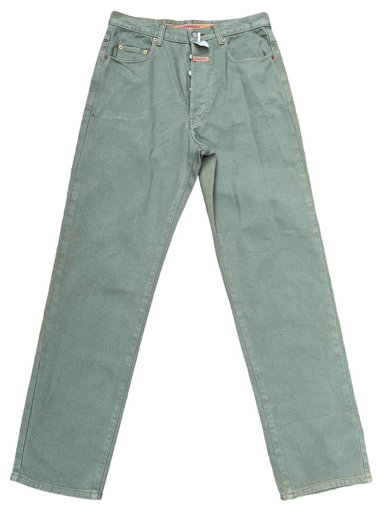Marithe + Francois Girbaud Vintage 90s MFG Sun Fade Green Denim Baggy Jeans Size US 32 / EU 48 - 1 Thumbnail