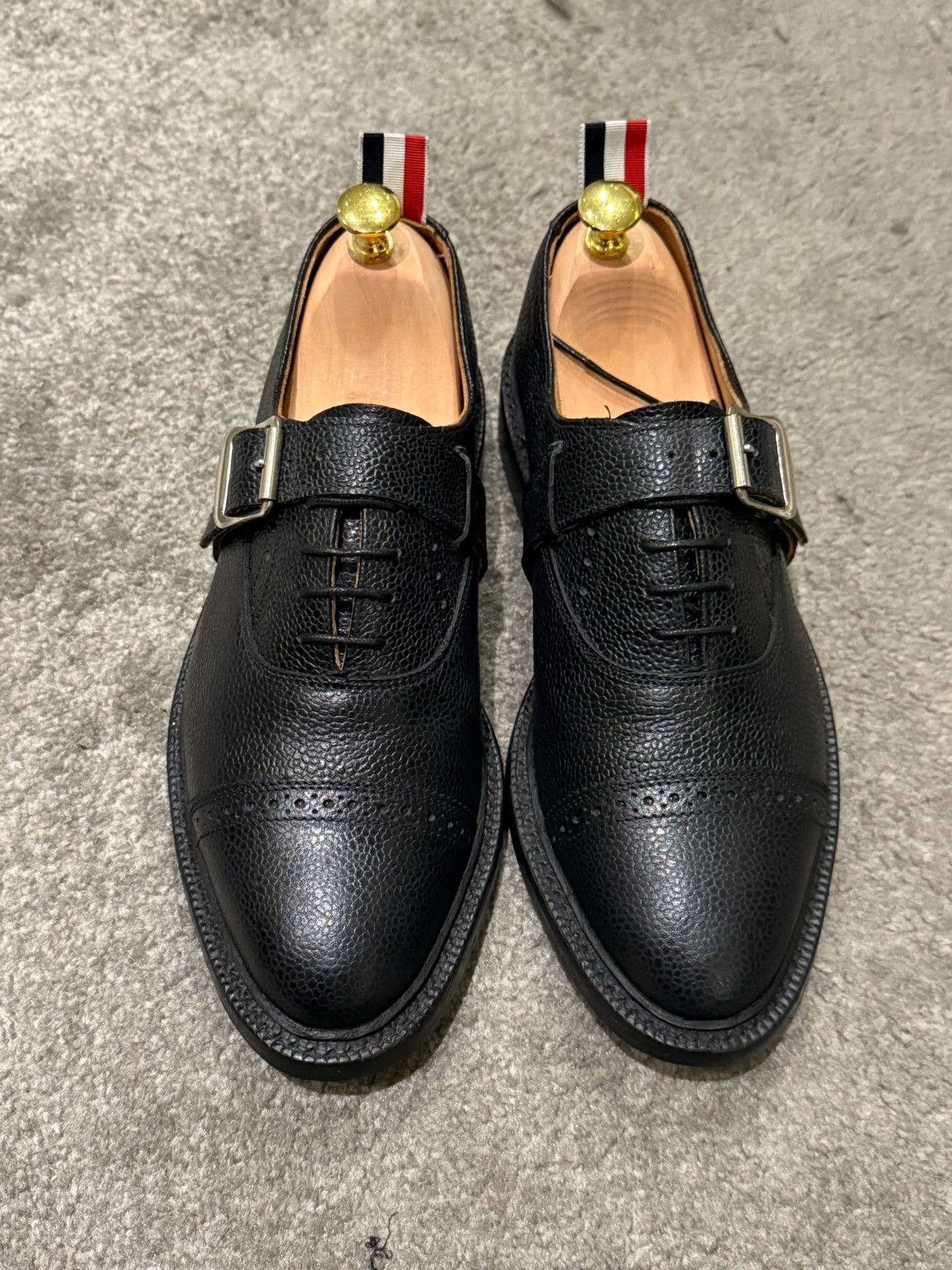 Thom Browne Thom Browne Black Strap Derby Shoes US8 (Nike42) Size US 8 / EU 41 - 1 Thumbnail