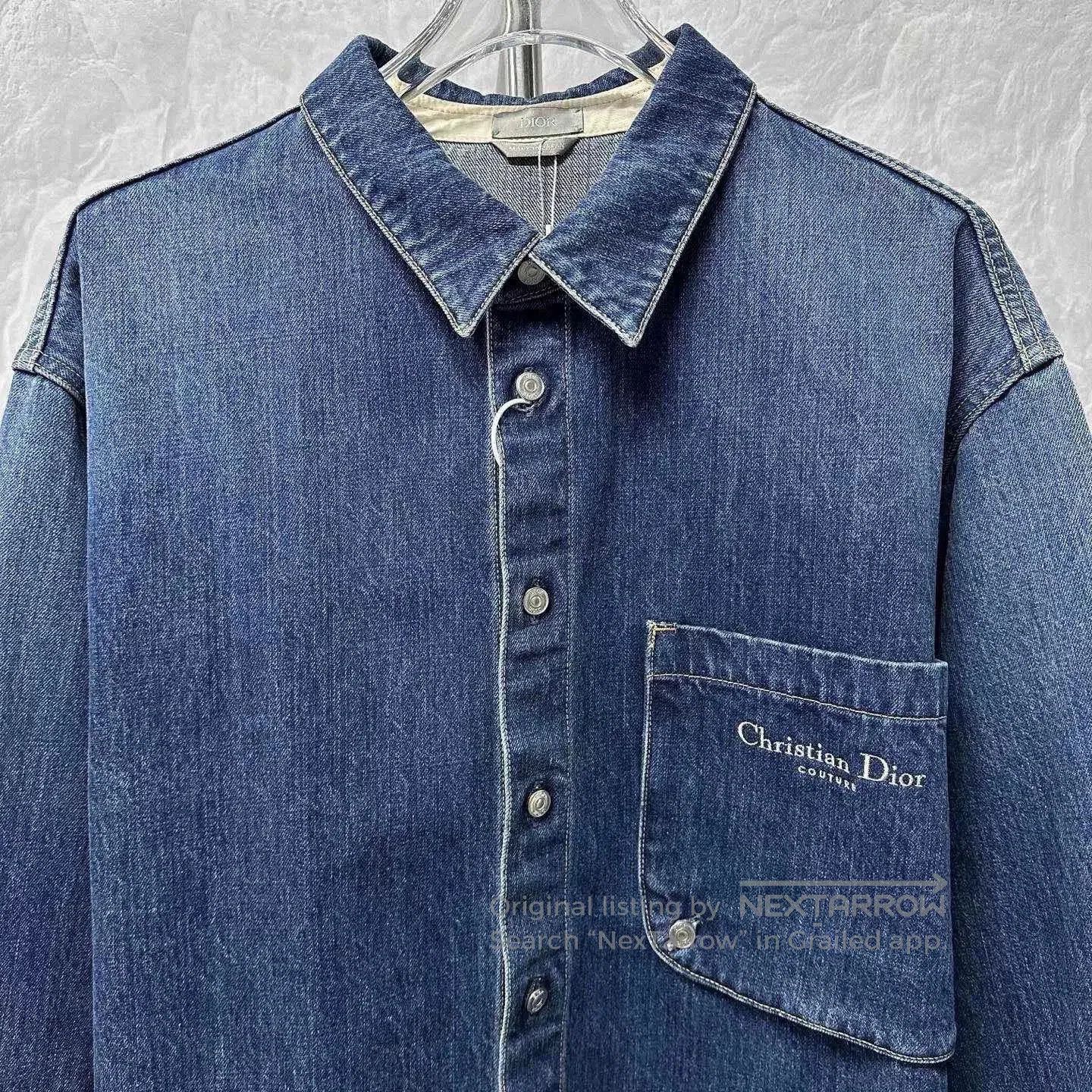 Dior dior embroidered denim shirt jacket. Size US L / EU 52-54 / 3 - 2 Thumbnail