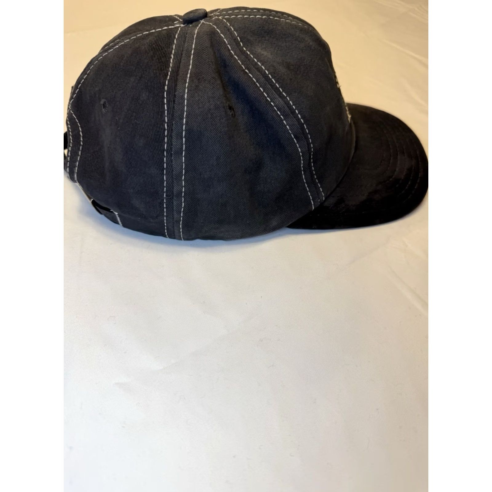 PGA Tour VINTAGE GREG NORMAN Golf PGA Tour Shark Attack Cap Hat Black Leather Band Adjustable Men Size ONE SIZE - 4 Thumbnail