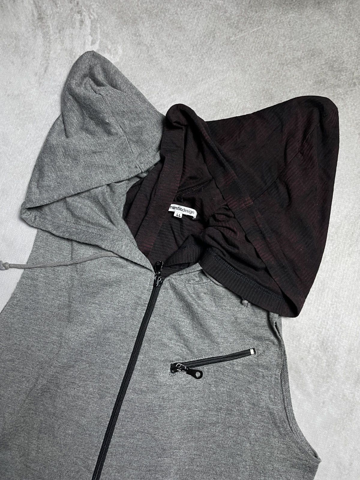 5351 POUR LES HOMMES 2000’s Semantic Design - Double Inner Vkei Style Hooded Vest Size US M / EU 48-50 / 2 - 11 Thumbnail