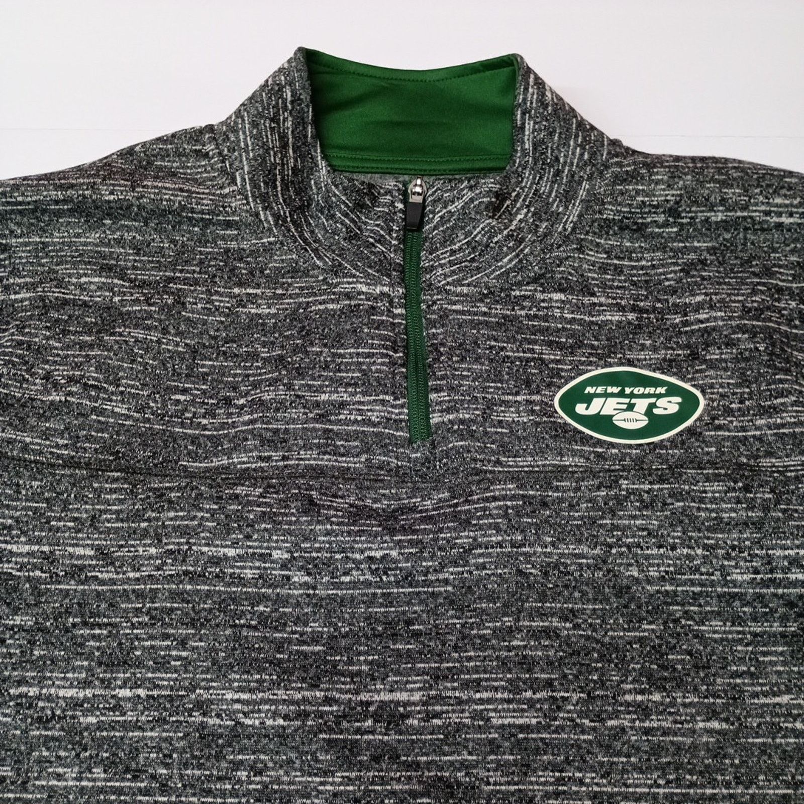 NFL New York Jets Men's Quarter Zip Sweater Size 2XL XXL Gray Size US XXL / EU 58 / 5 - 4 Thumbnail