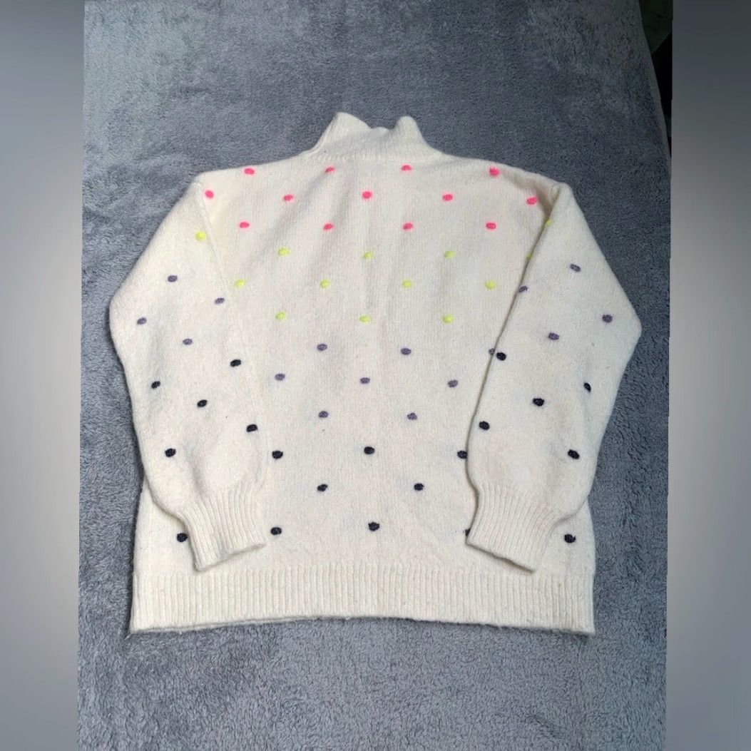 Loft LOFT Women’s Polka Dot Sweater Cream Medium Pullover M Regular Ladies Women’s Pullover Cream Polka Dot Knit Sweater Loft Size M / US 6-8 / IT 42-44 - 7 Thumbnail