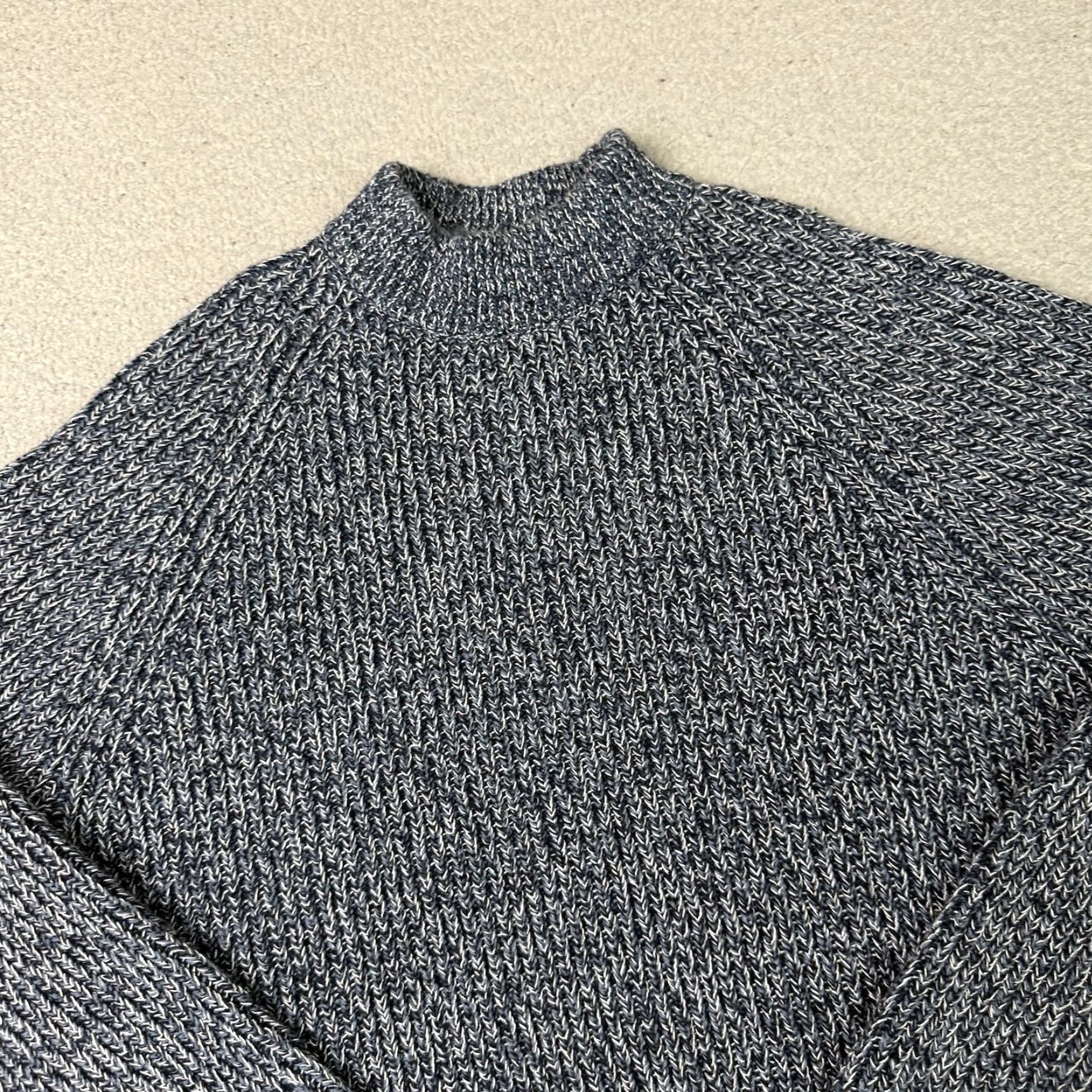 Uniqlo Uniqlo Sweater Mens Small Blue Mock Neck Cotton Blend Knit Jumper Pullover Gray Size US S / EU 44-46 / 1 - 2 Thumbnail