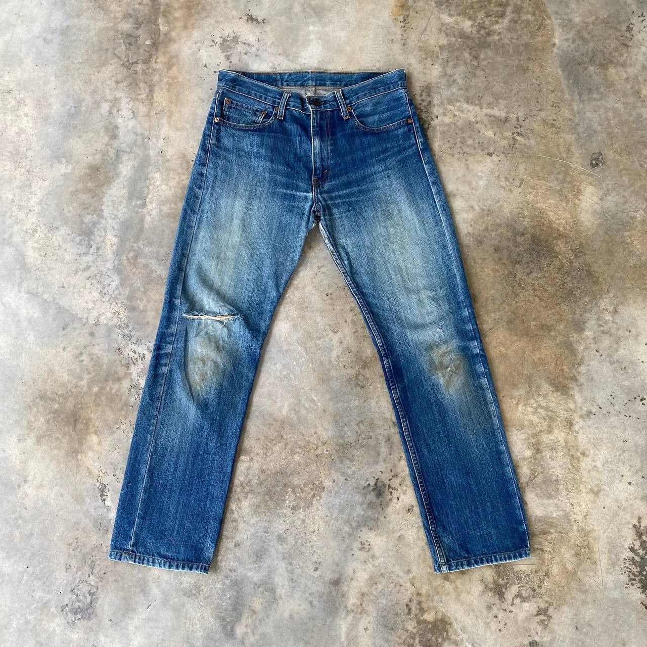 Levi's Vintage Clothing W32X29" VINTAGE LEVIS 505 DISTRESSED DIRTY DENIM J09-01 Size US 32 / EU 48 - 2 Thumbnail