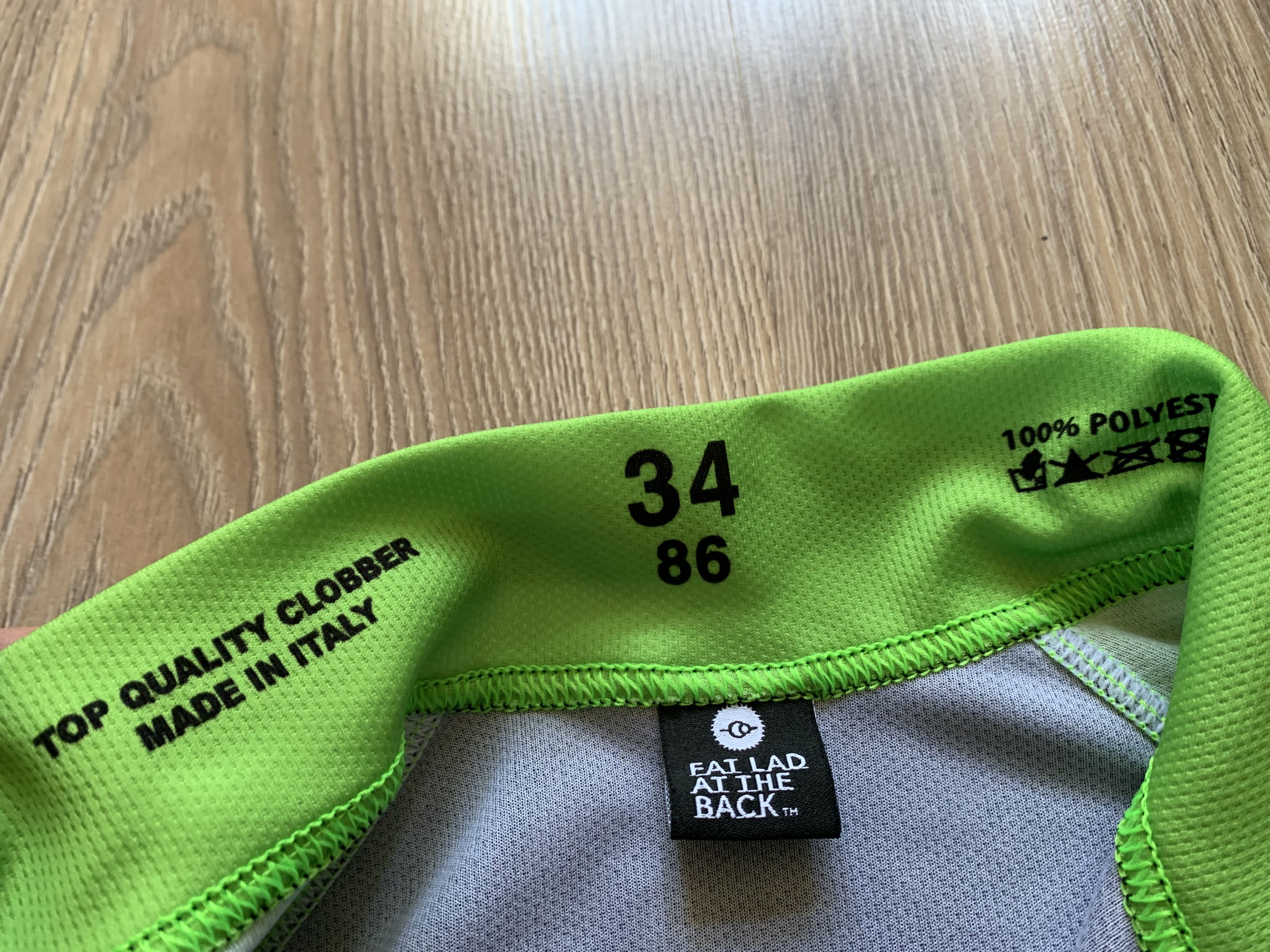Bicycle Mens Full Zip Fat Lad At The Back Cycling Jersey Size US XS / EU 42 / 0 - 5 Thumbnail