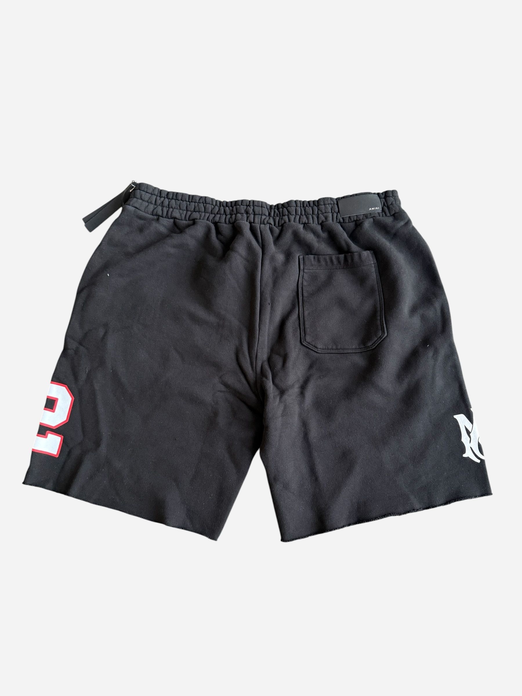 Amiri Amiri Black & White 22 Football Logo Shorts Size US 40 / EU 56 - 2 Thumbnail