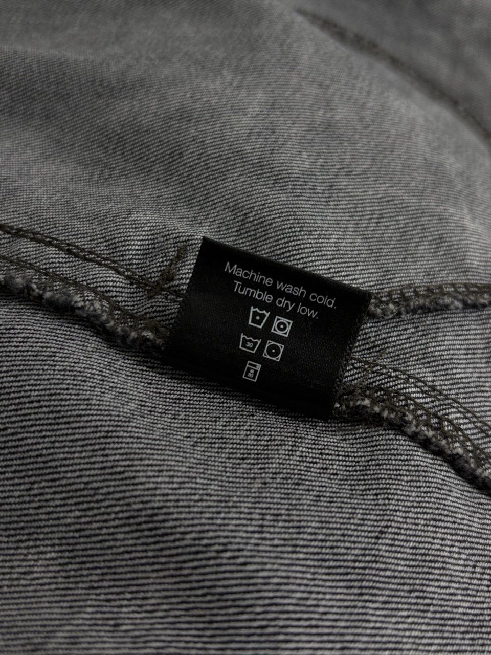Norma Kamali Norma Kamali Black Acid Washed Denim A-Line Jacket Coat Size L / US 10 / IT 46 - 21 Thumbnail