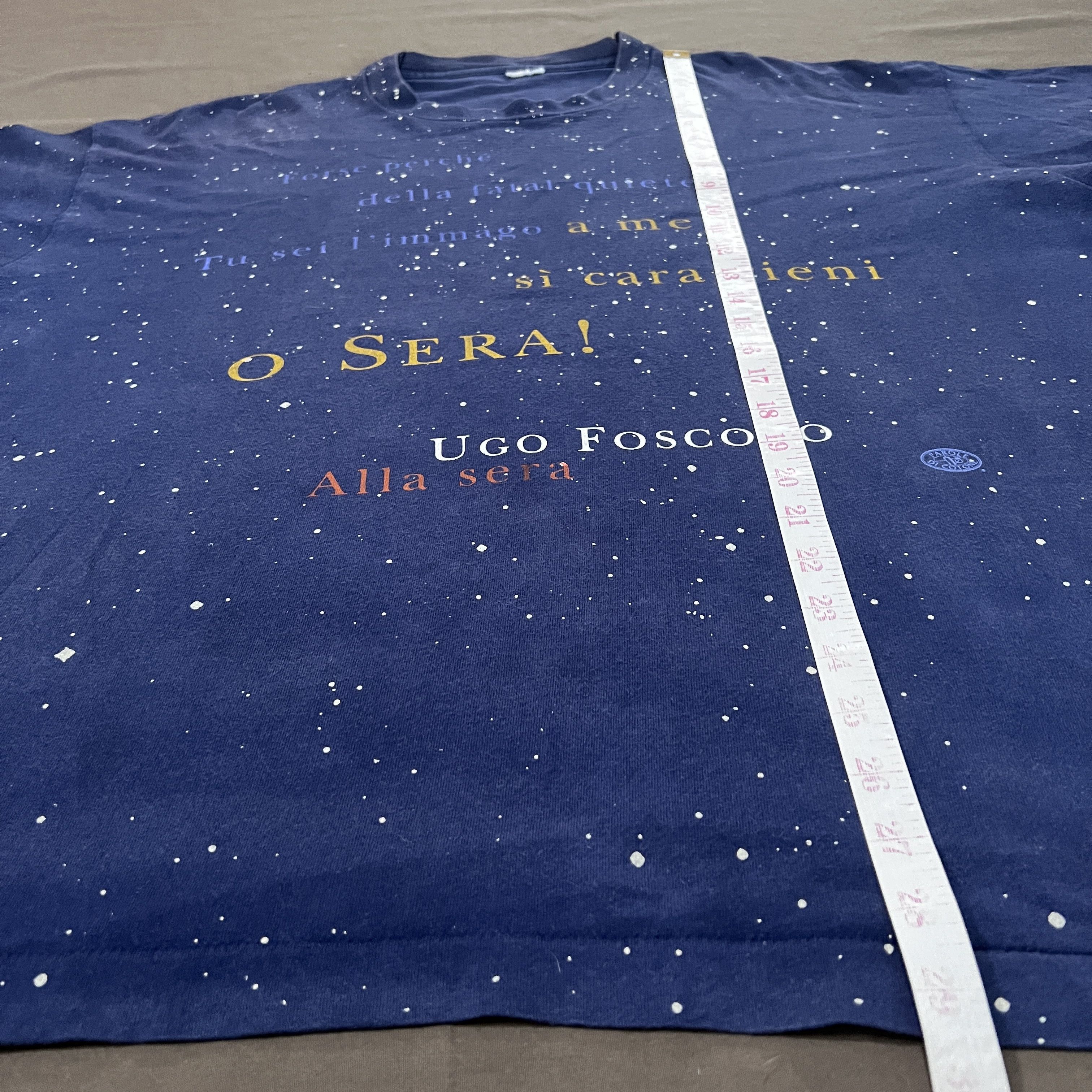 Arts & Science Vintage 90s Ugo Foscolo Poet Poetry Novels Parole di cotone Size US XXL / EU 58 / 5 - 7 Thumbnail