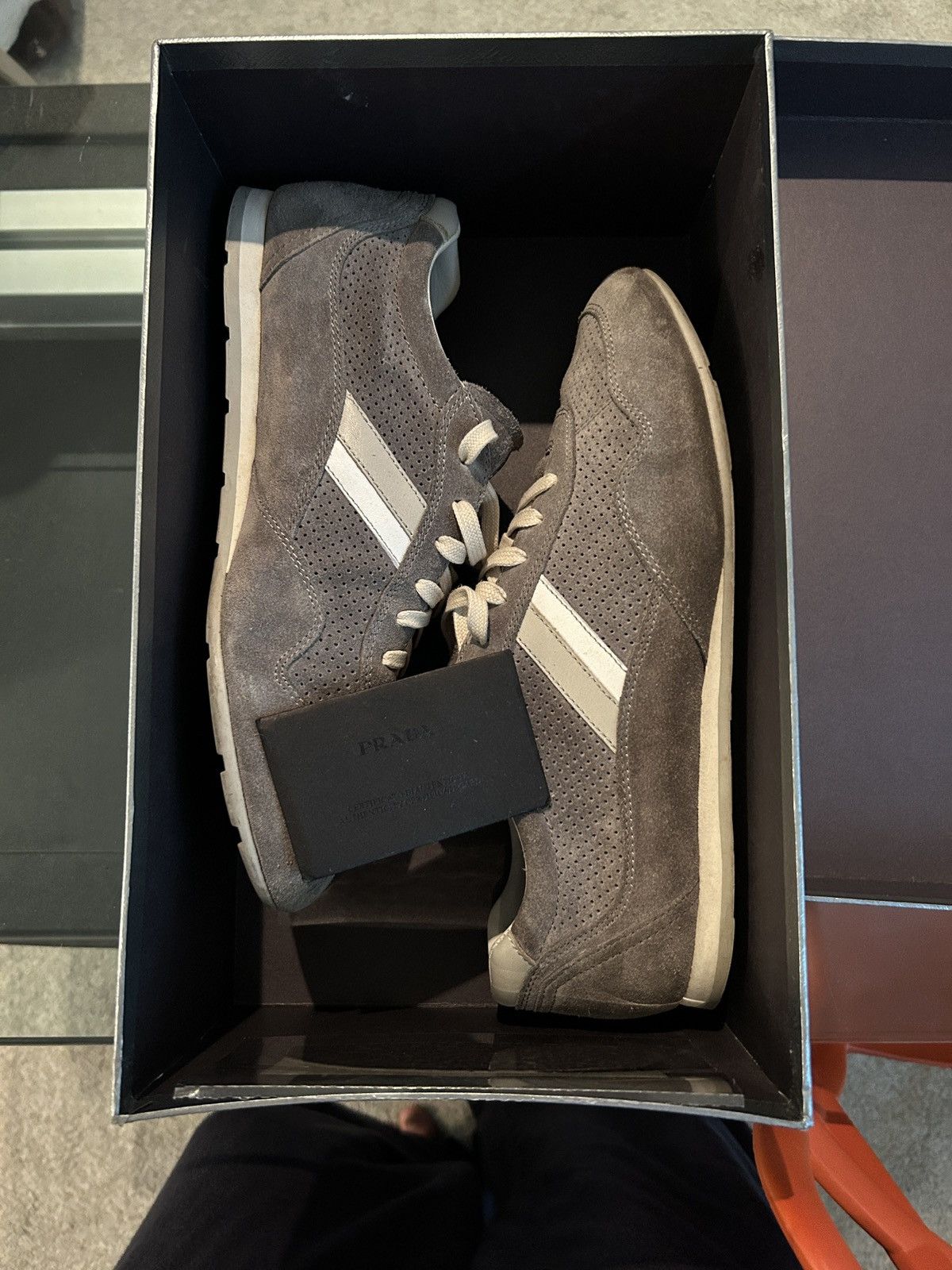 Prada WB! Suede Flat Low Trainers Size US 9 / EU 42 - 10 Thumbnail