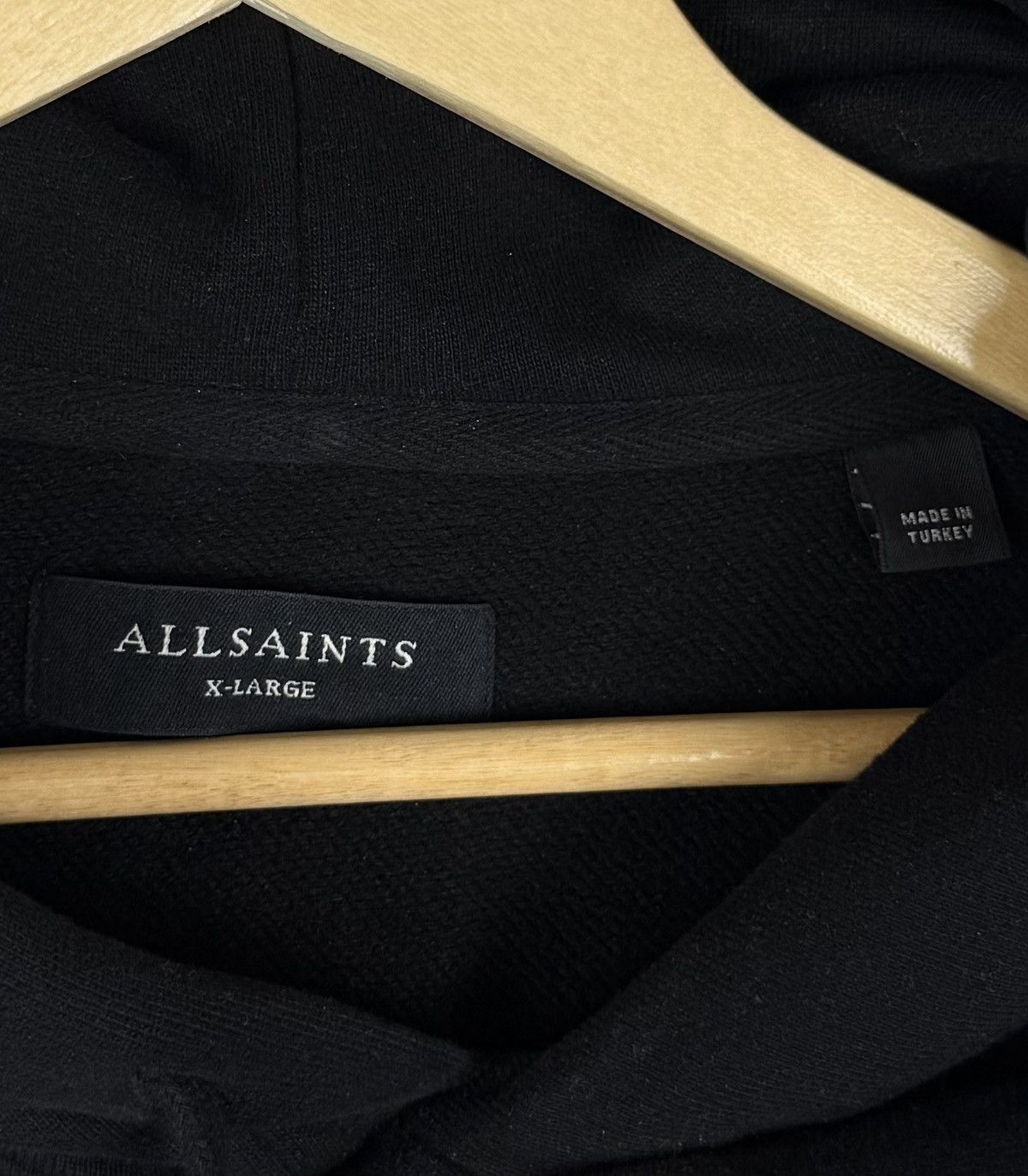 Allsaints Allsaints Raven Oth Hoodie Men’s Size XL Black Pullover Top Size US XL / EU 56 / 4 - 12 Thumbnail
